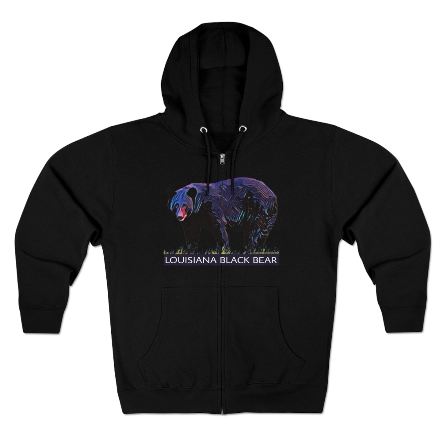 Unisex Premium Louisiana Black Bear Full-Zip Hoodie