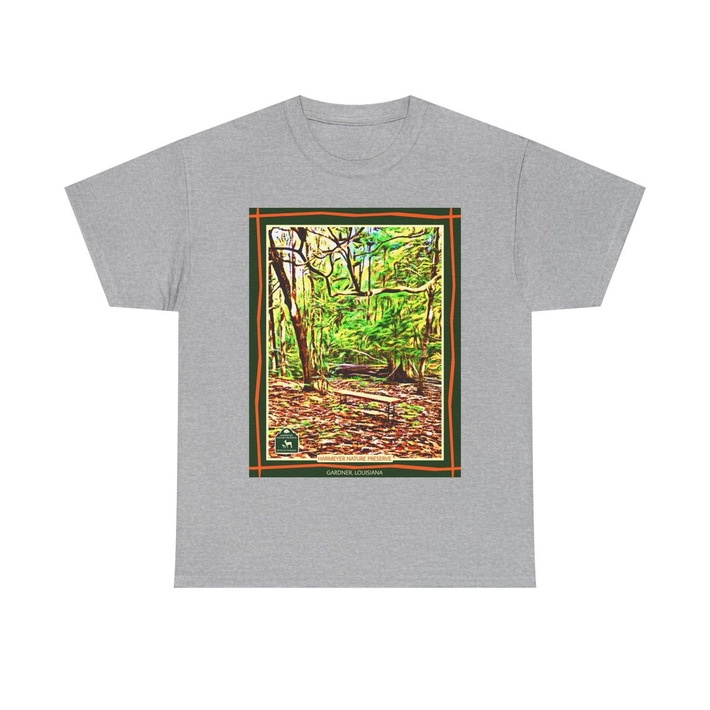 Harmeyer Nature Preserve Tee — Stylized Nature Park Graphic