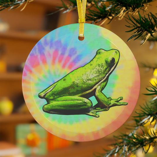 Tree Frog Glass Ornaments