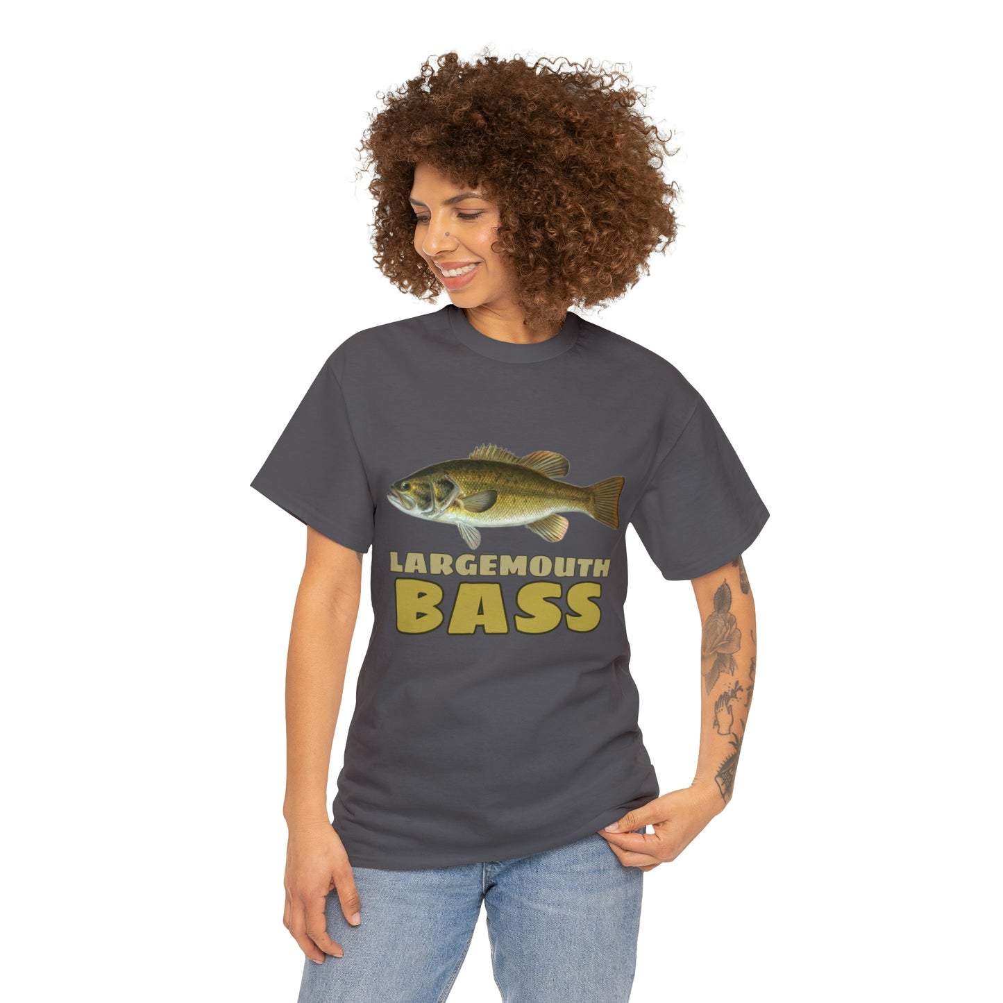 Largemouth Bass Unisex Heavy Cotton Tee