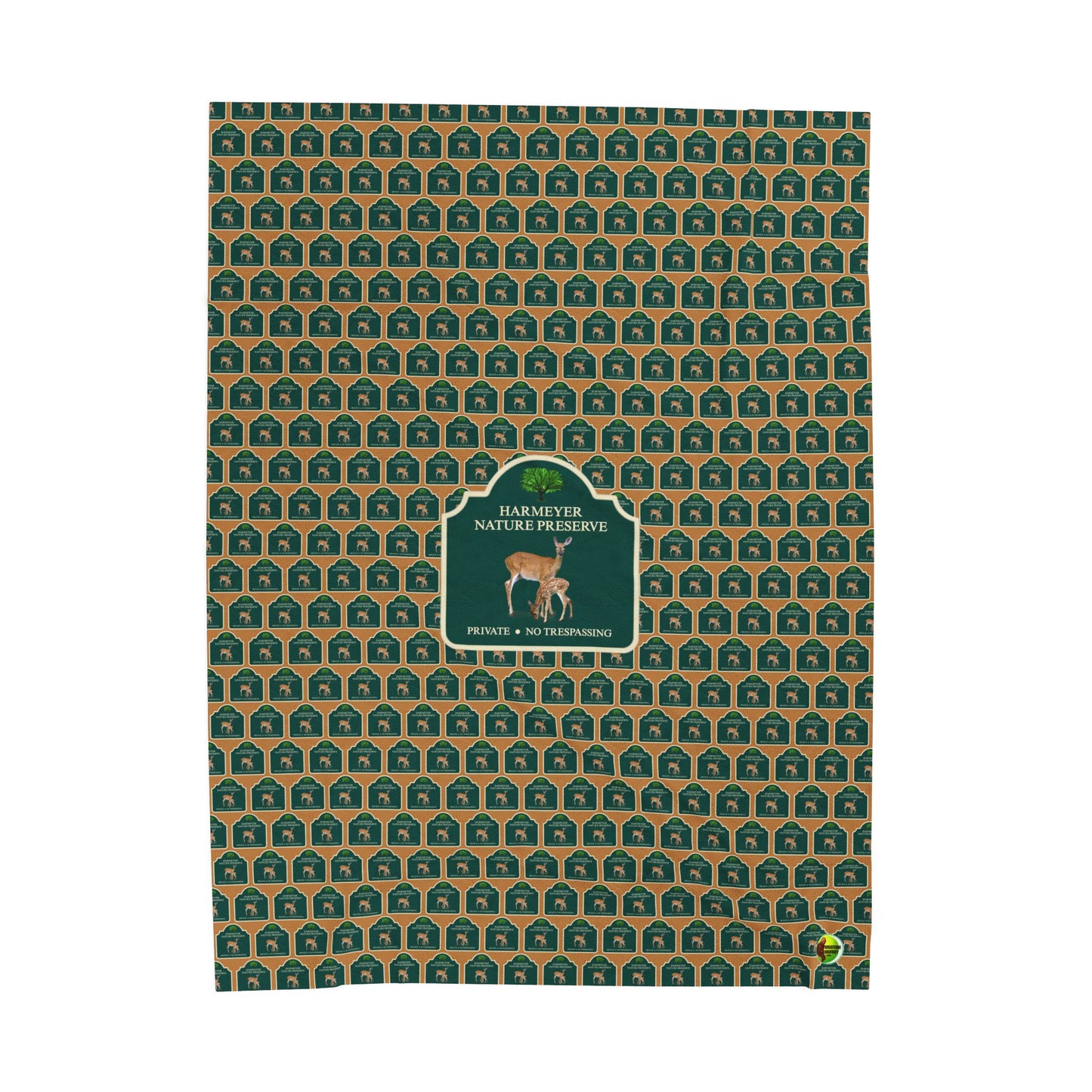 Harmeyer Nature Preserve Emblem Velveteen Plush Blanket