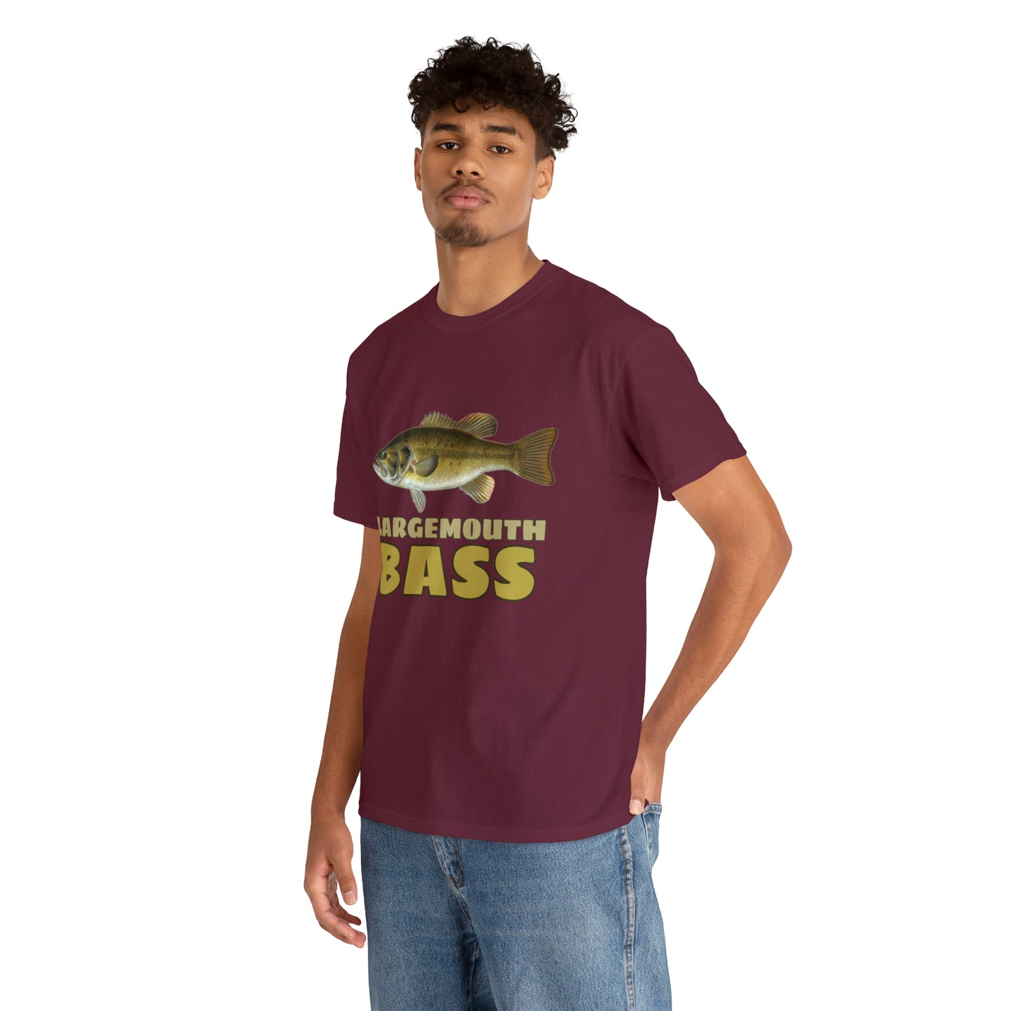 Largemouth Bass Unisex Heavy Cotton Tee