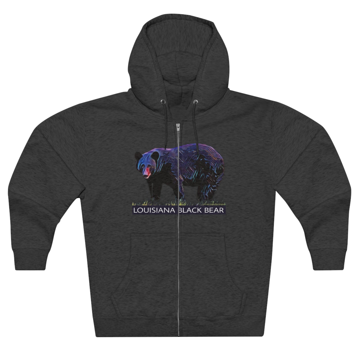 Unisex Premium Louisiana Black Bear Full-Zip Hoodie