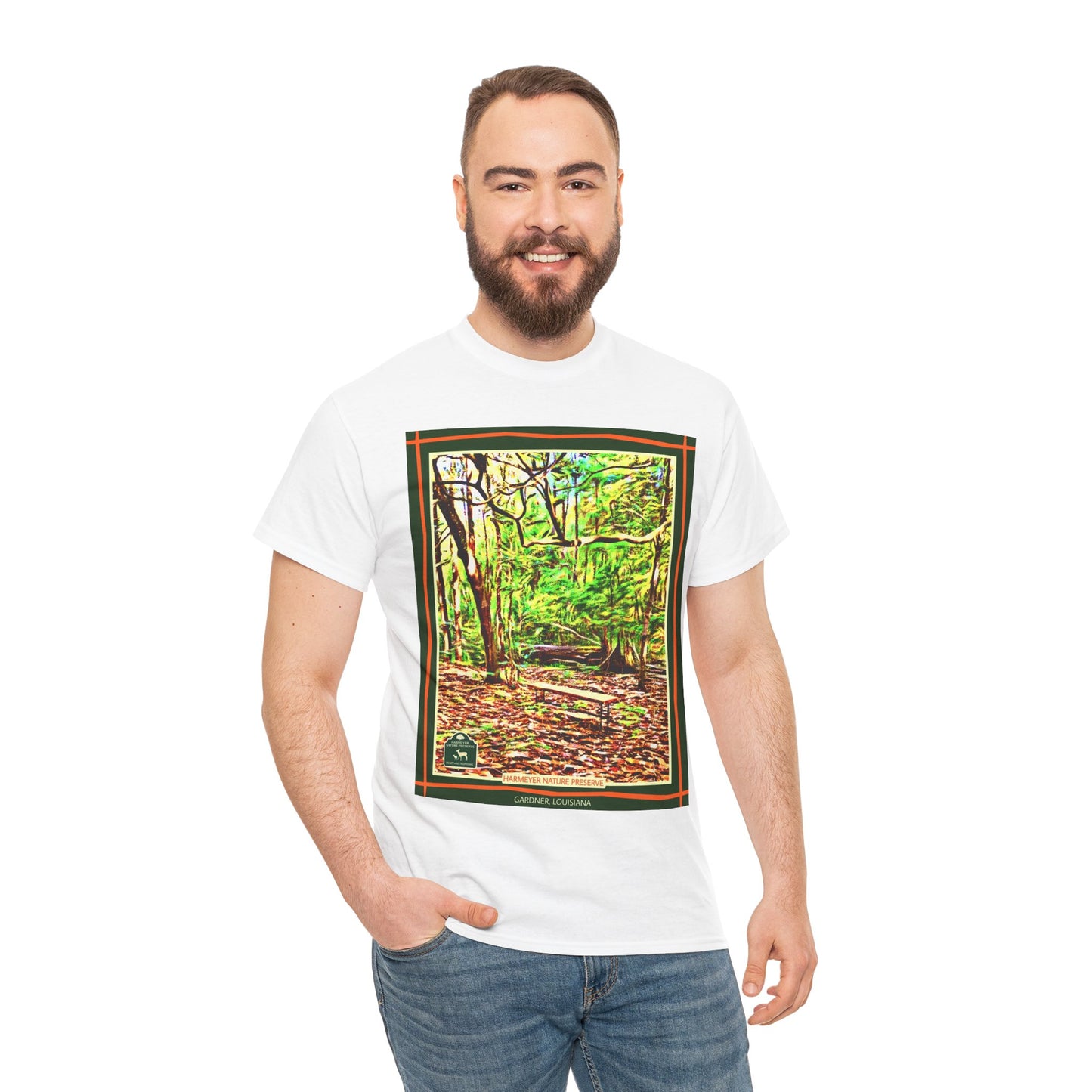Harmeyer Nature Preserve Tee — Stylized Nature Park Graphic