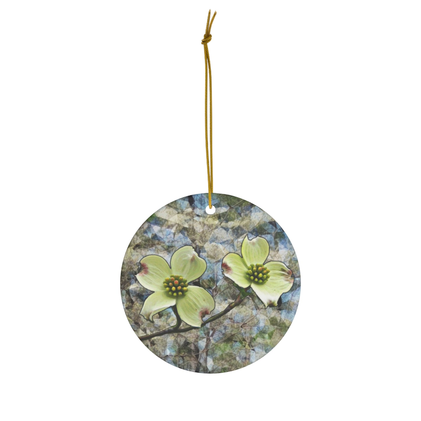 Porcelain Dogwoods Ornament