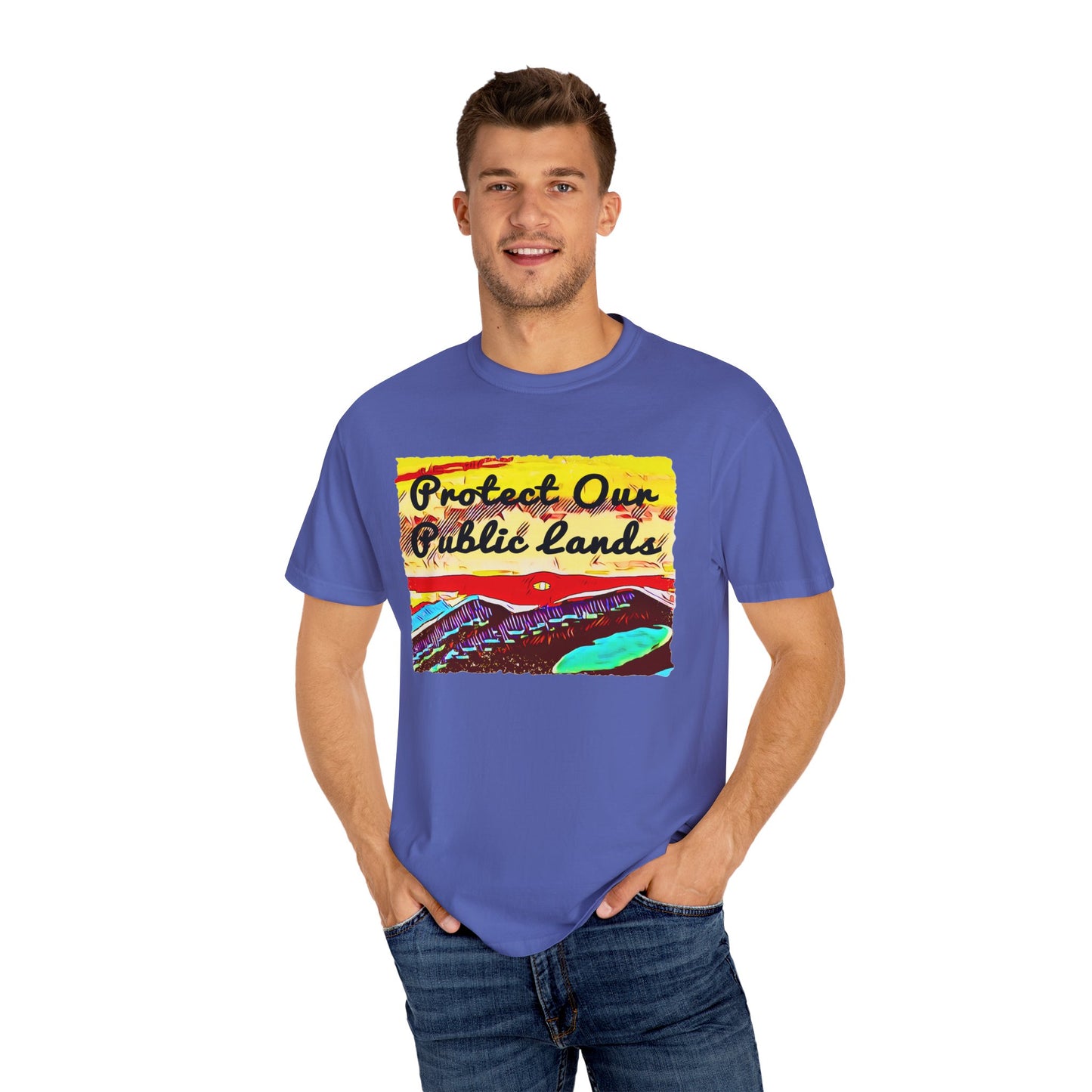 Protect Our Public Lands - Unisex Garment-Dyed Tee for Activists