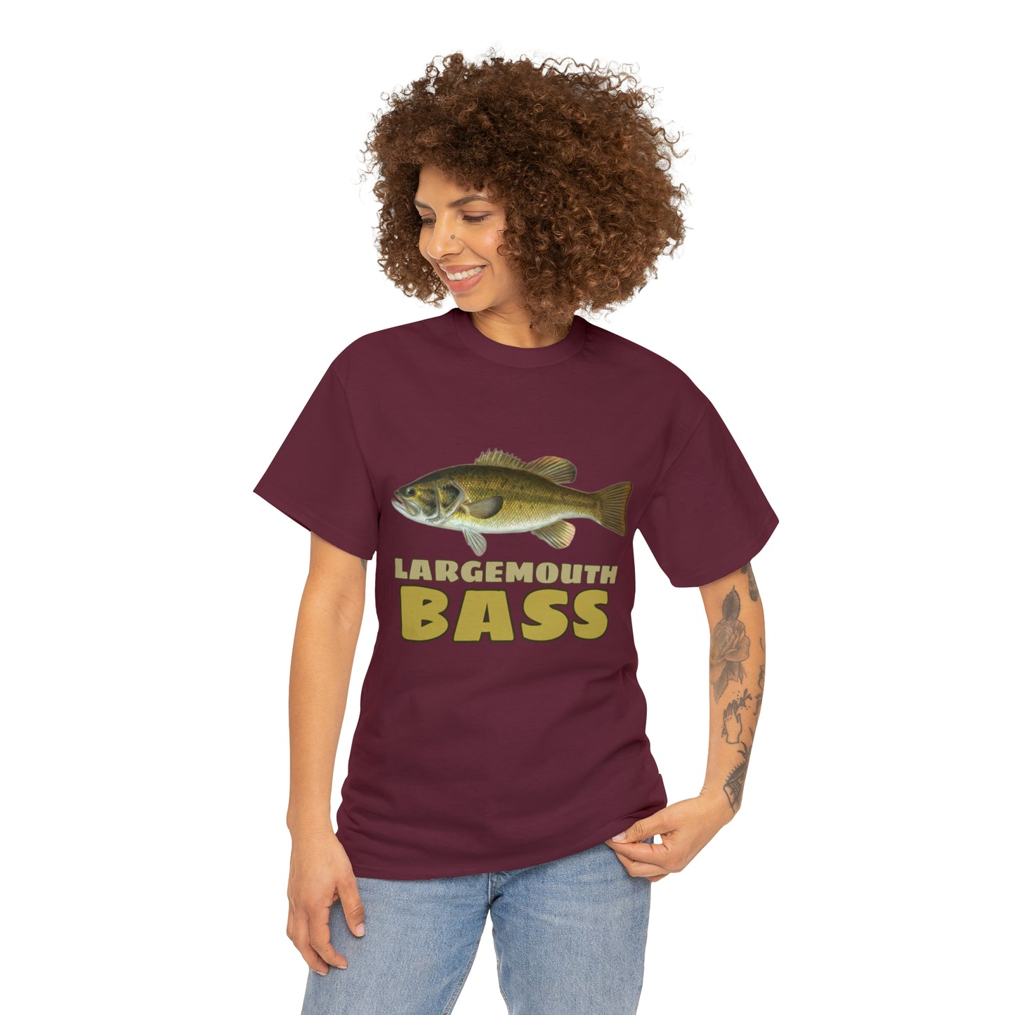 Largemouth Bass Unisex Heavy Cotton Tee