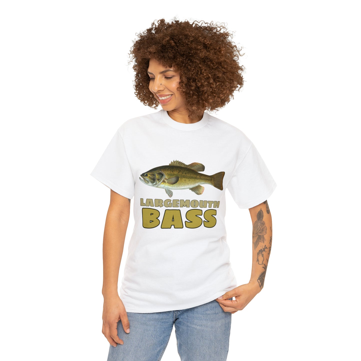 Largemouth Bass Unisex Heavy Cotton Tee