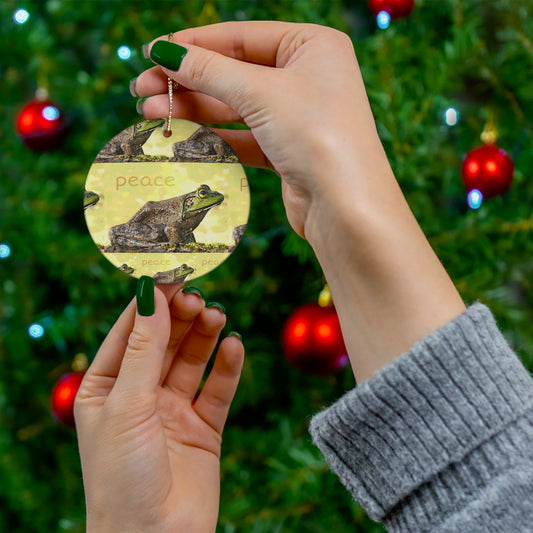 Porcelain Frog of Peace Ornament