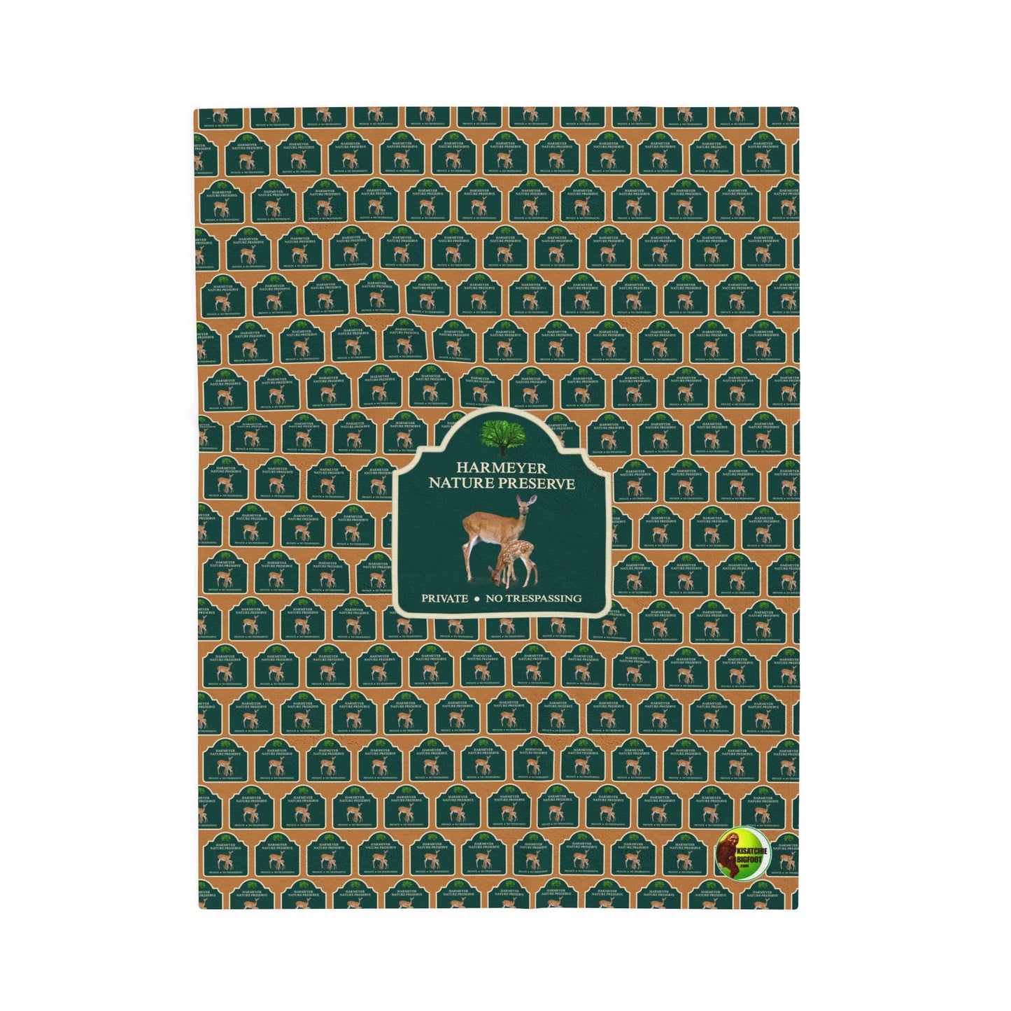 Harmeyer Nature Preserve Emblem Velveteen Plush Blanket