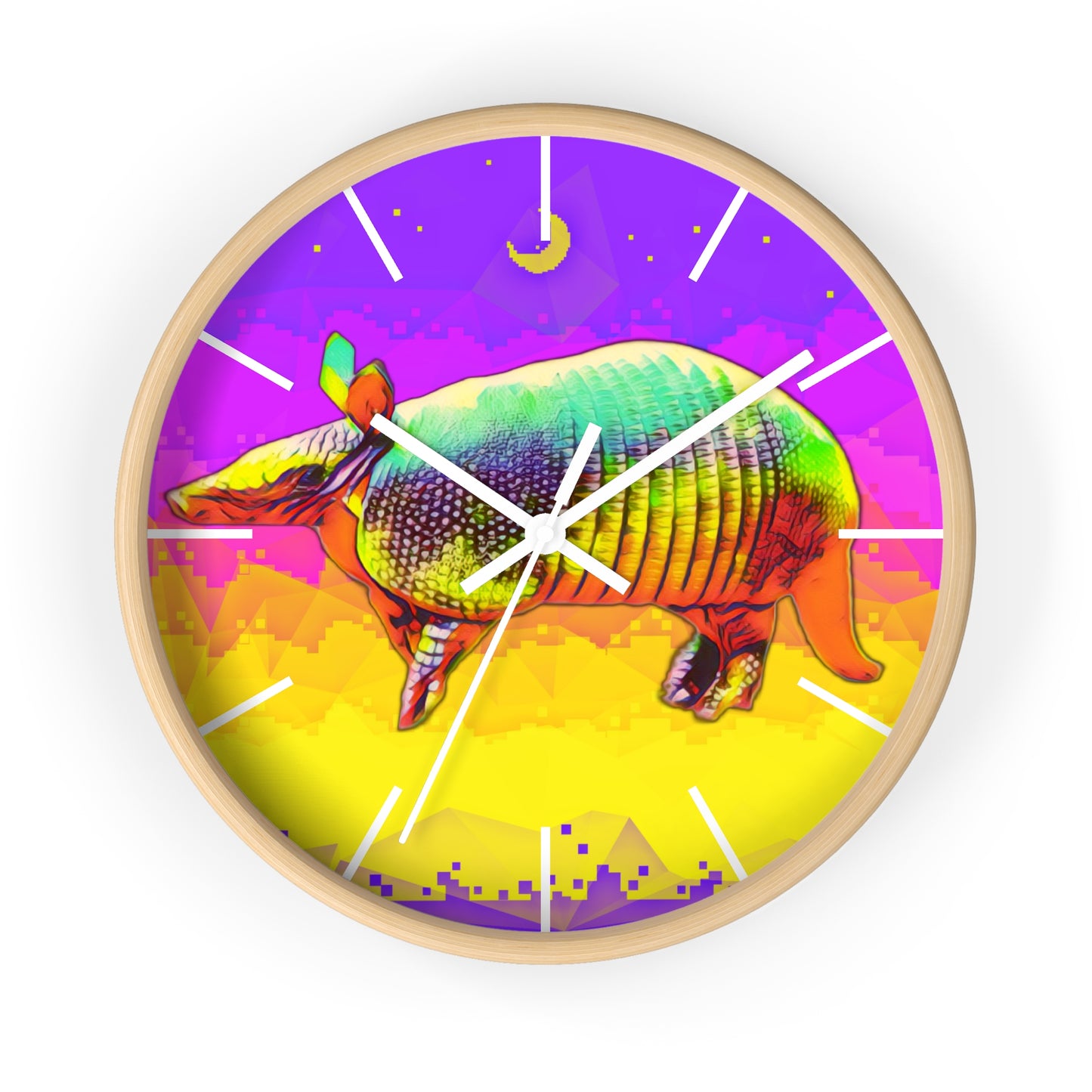 Golden Armadillo Wall Clock