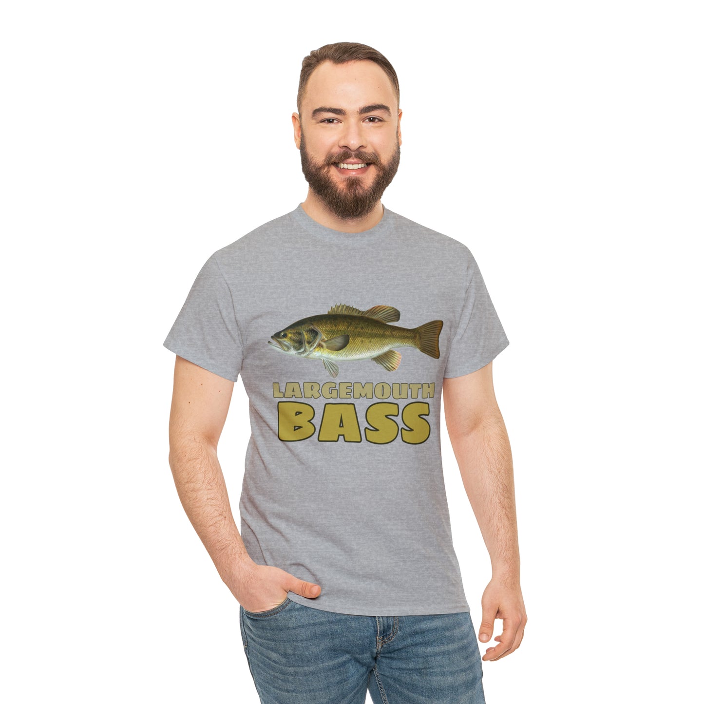 Largemouth Bass Unisex Heavy Cotton Tee