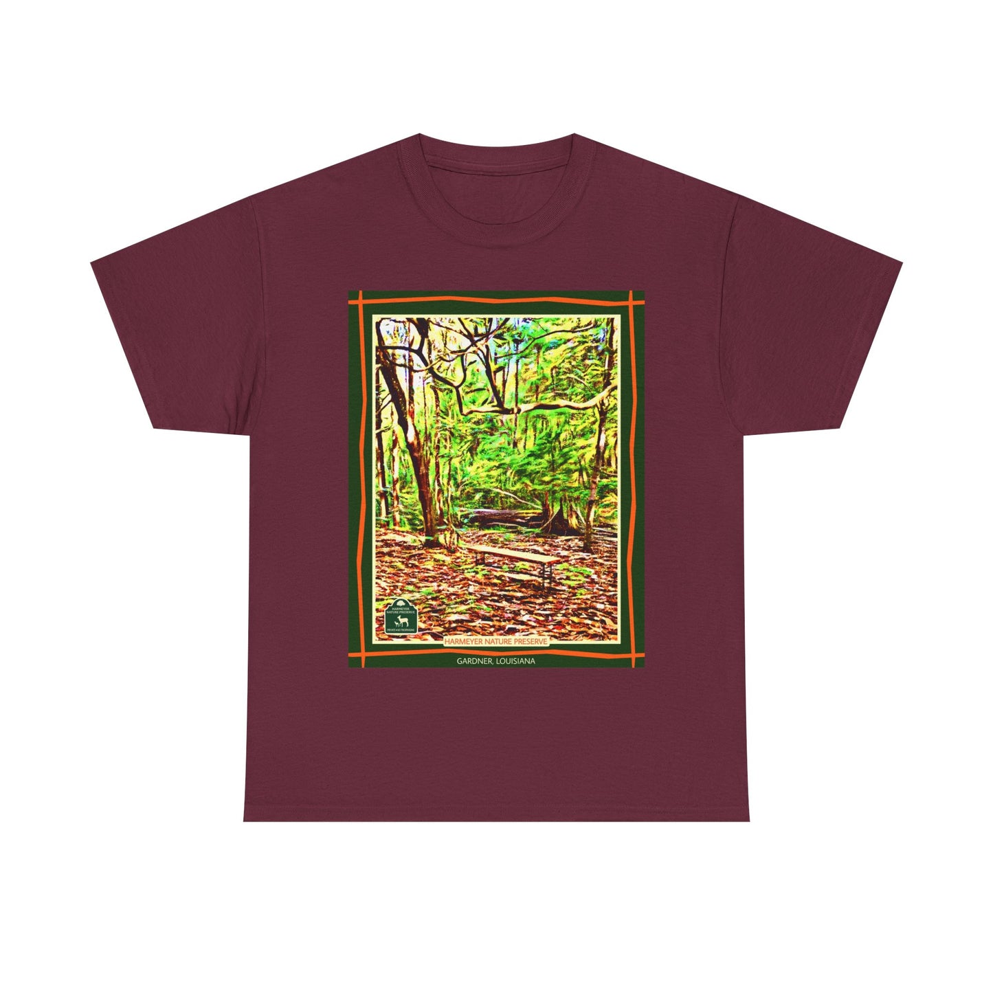 Harmeyer Nature Preserve Tee — Stylized Nature Park Graphic