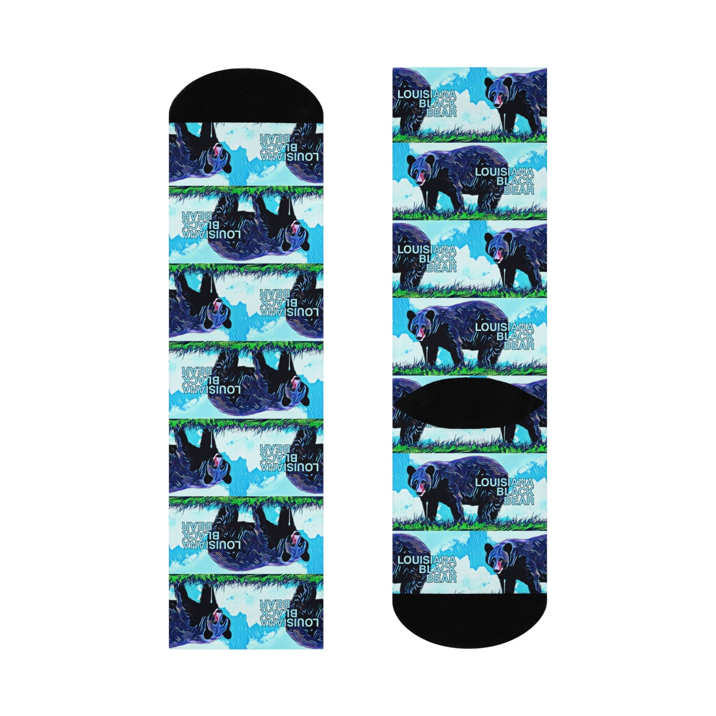 Louisiana Black Bear Crew Socks