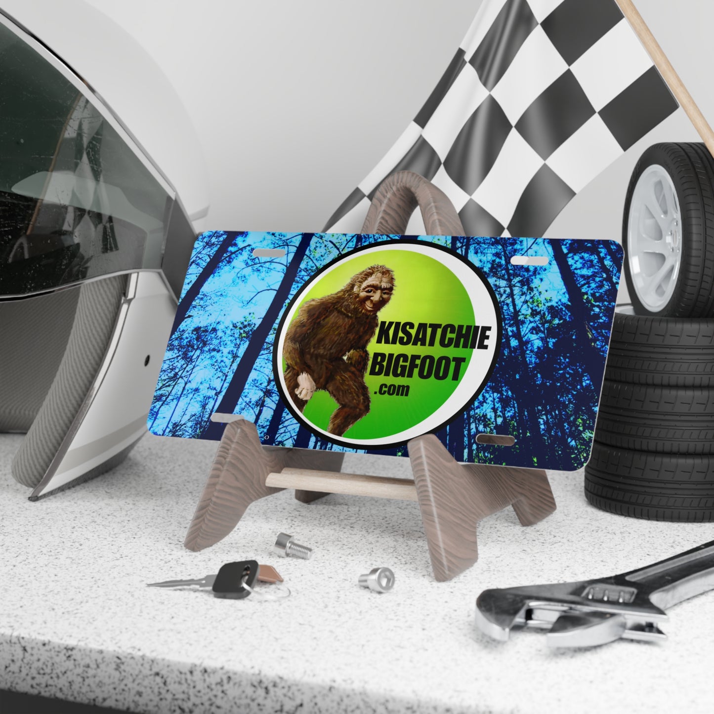 Custom Bigfoot Vanity Plate - Unique Car Accessory for Nature Lovers