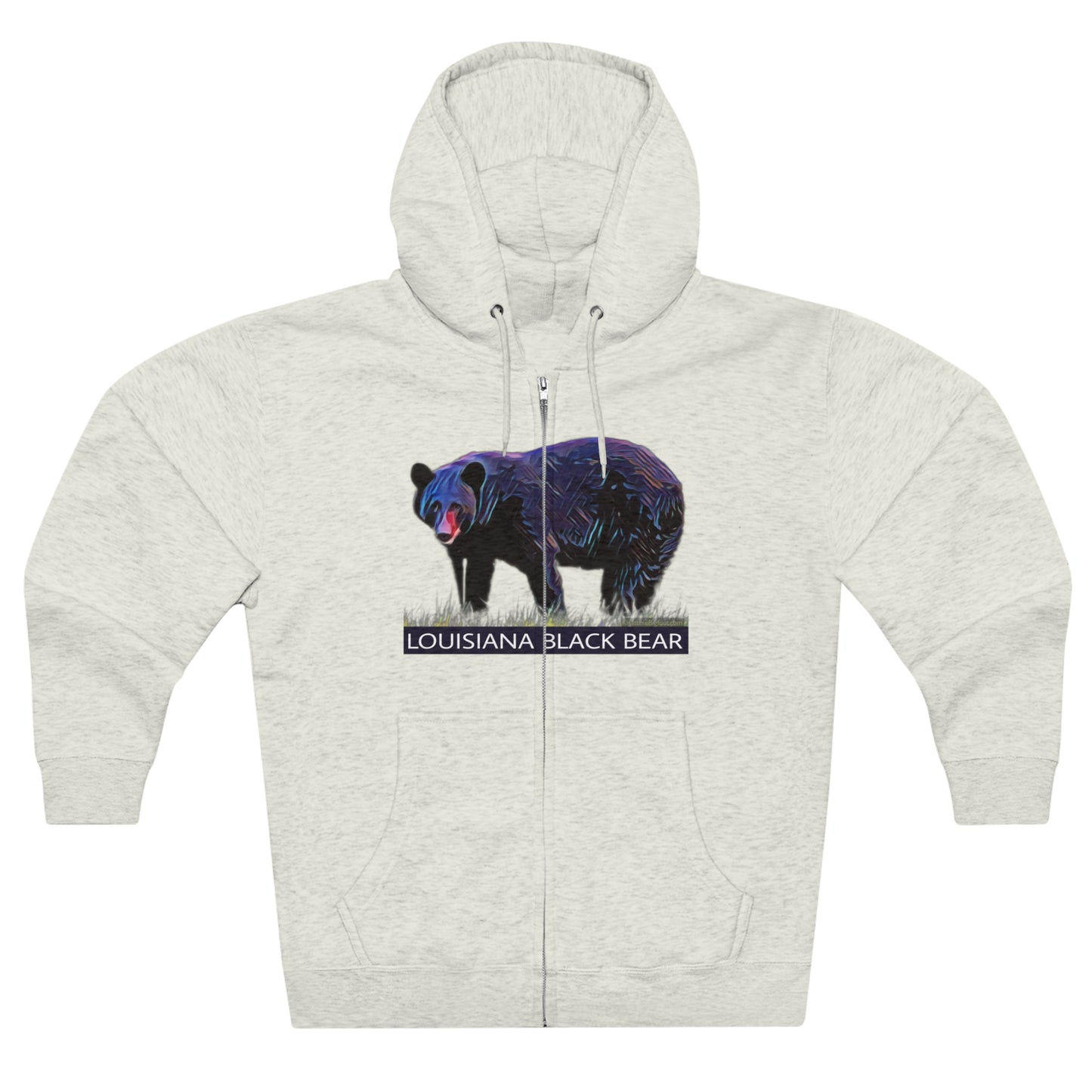 Unisex Premium Louisiana Black Bear Full-Zip Hoodie