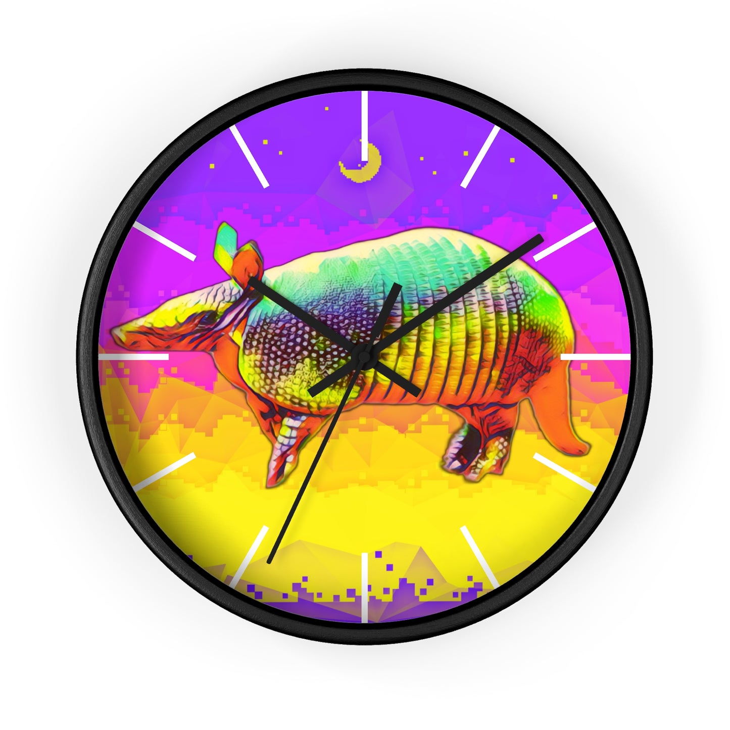 Golden Armadillo Wall Clock