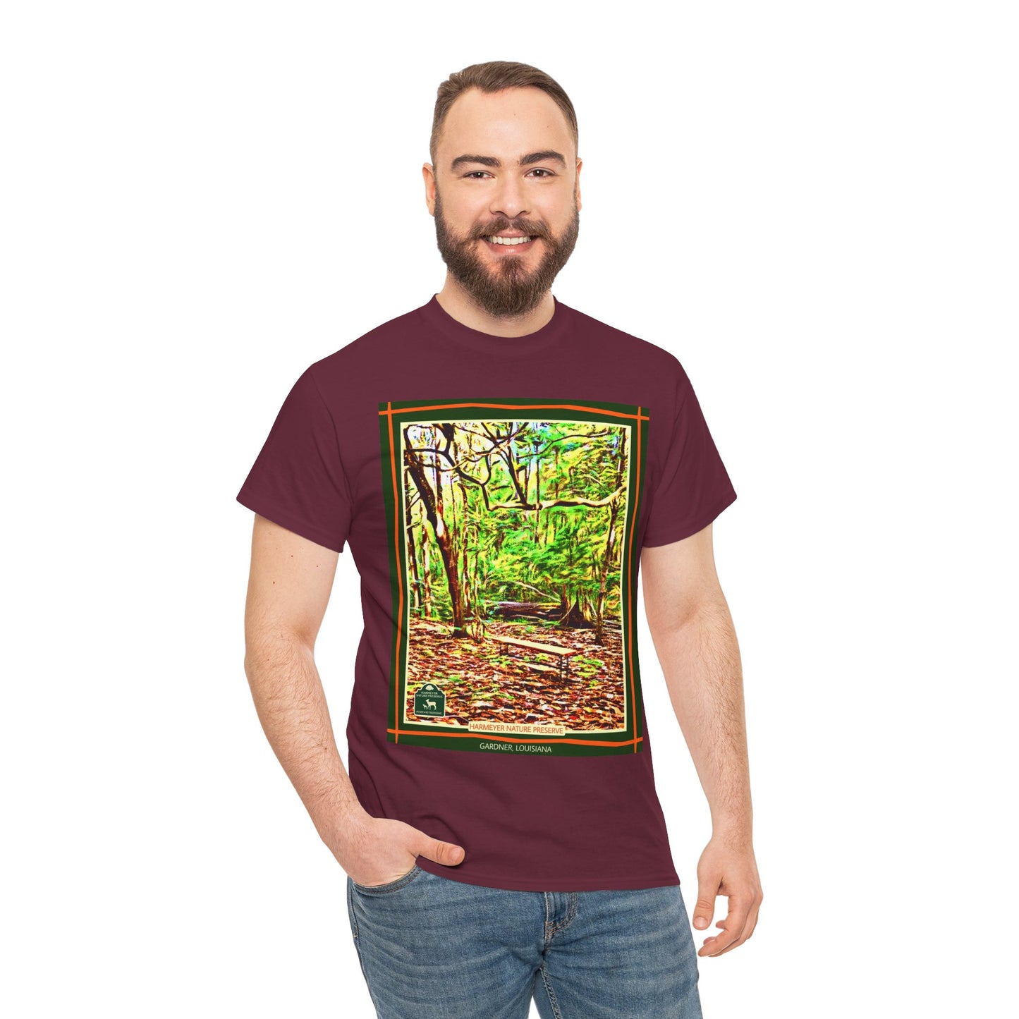 Harmeyer Nature Preserve Tee — Stylized Nature Park Graphic