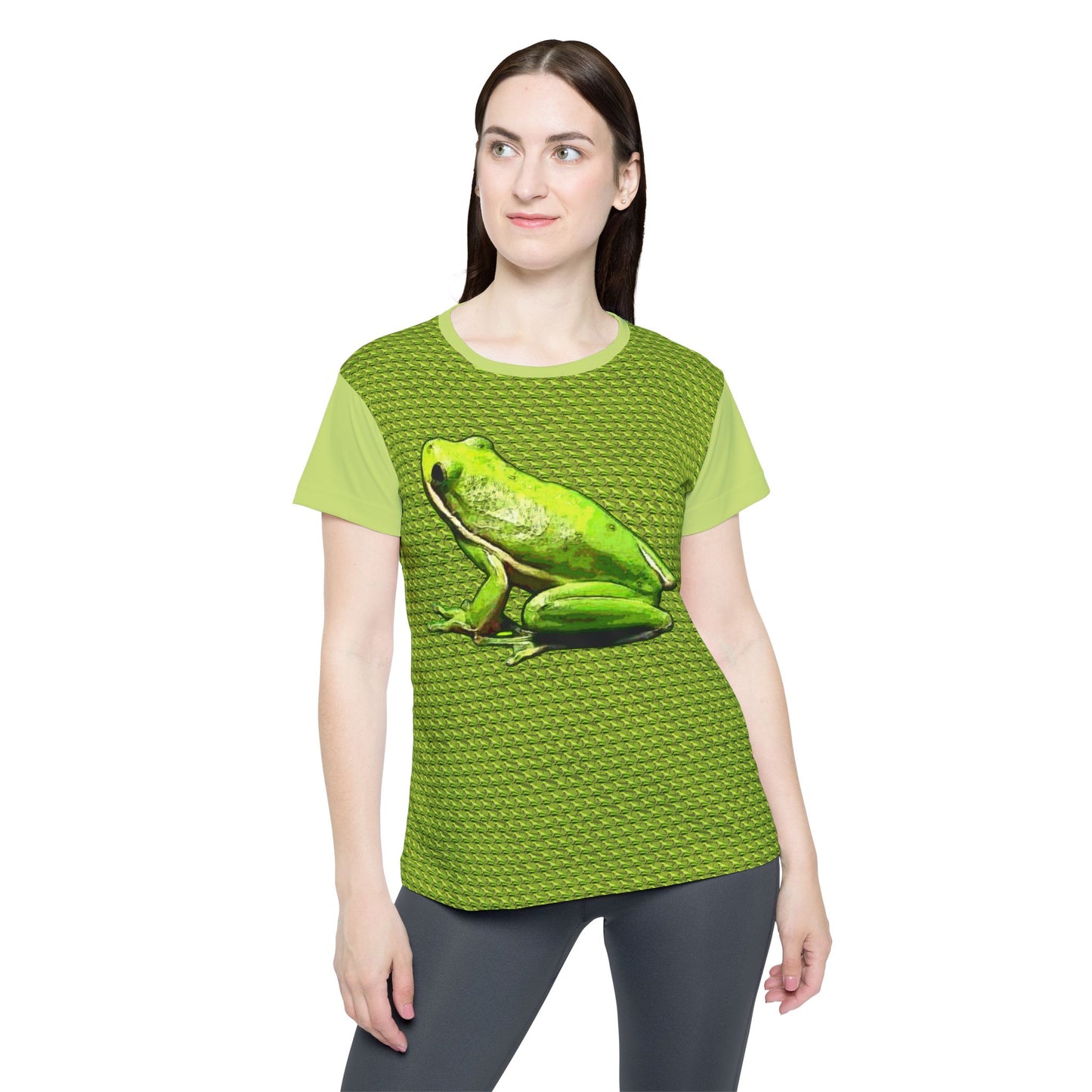 Women's Jersey — Kisatchie Tree Frog All-Over Print Sports Tee