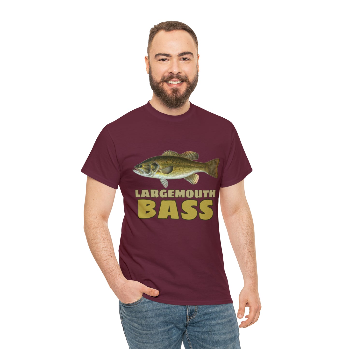 Largemouth Bass Unisex Heavy Cotton Tee