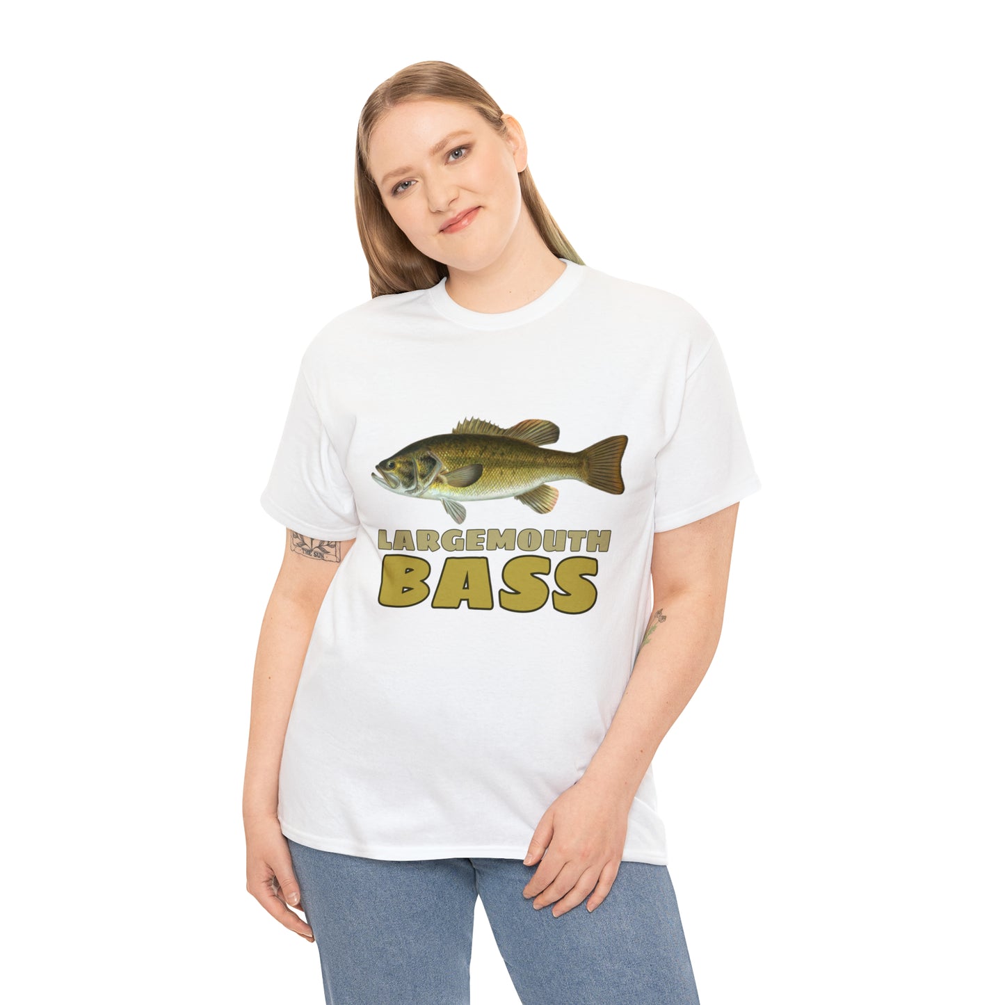 Largemouth Bass Unisex Heavy Cotton Tee