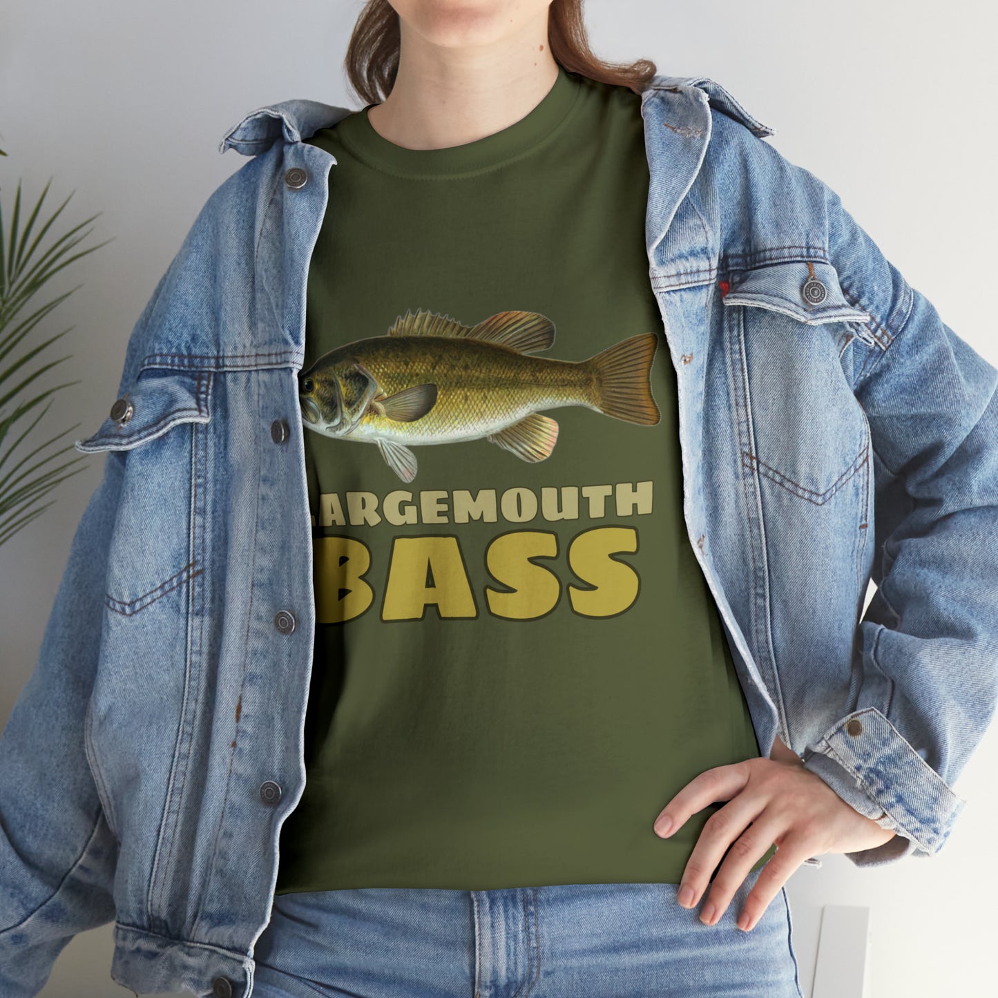 Largemouth Bass Unisex Heavy Cotton Tee