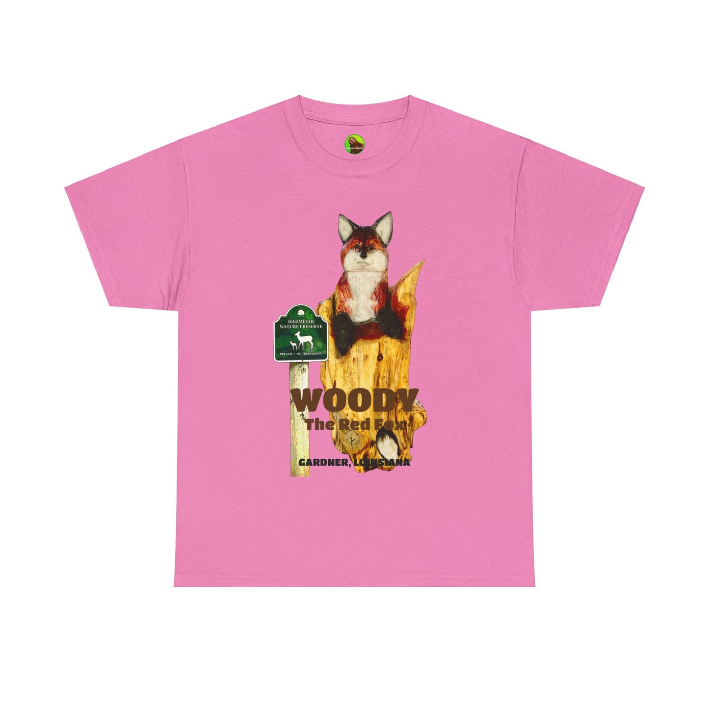 Woody the Red Fox Unisex Hvy Cotton Tee