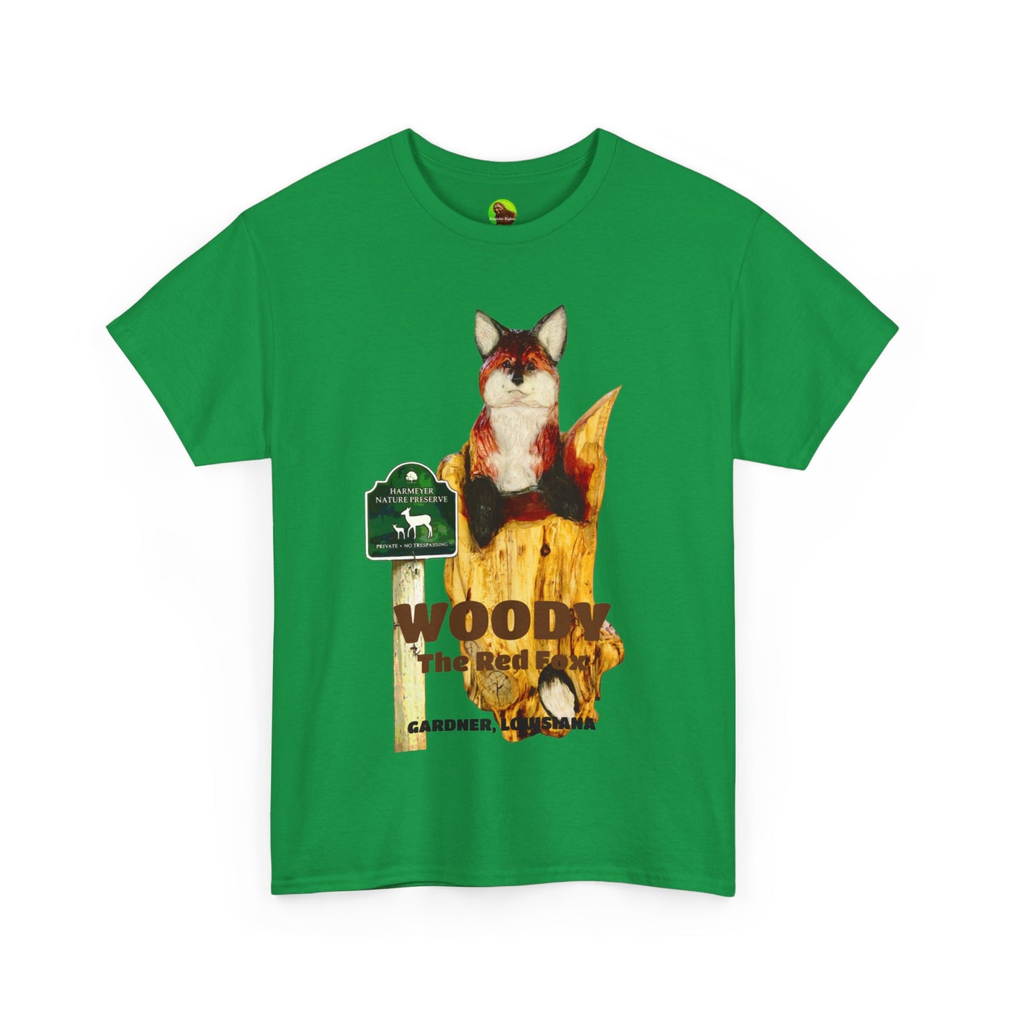 Woody the Red Fox Unisex Hvy Cotton Tee