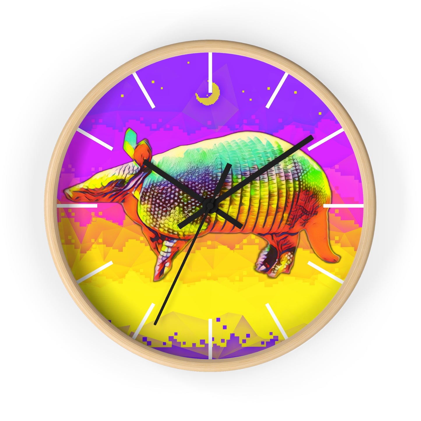 Golden Armadillo Wall Clock