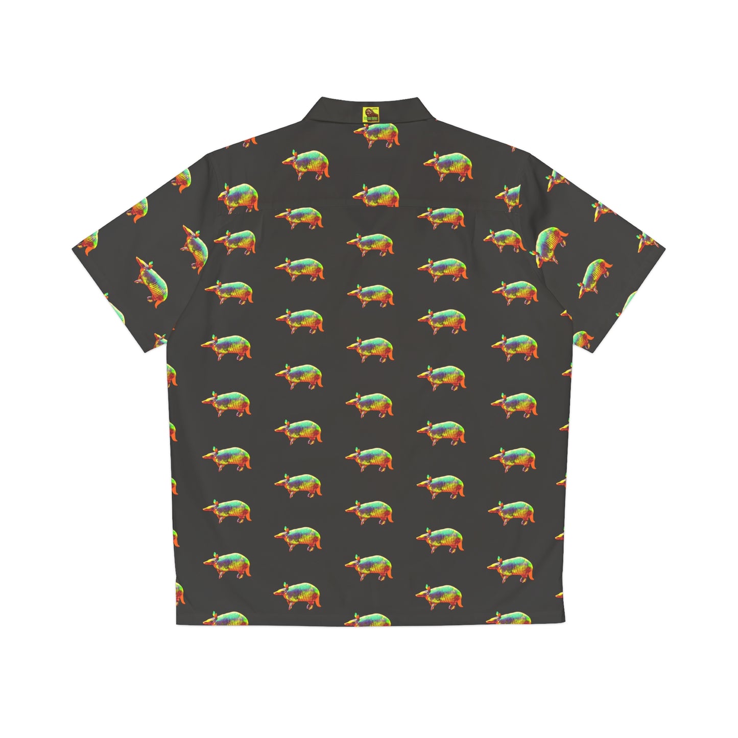 Men's Hawaiian Golden Armadillo Shirt in Black