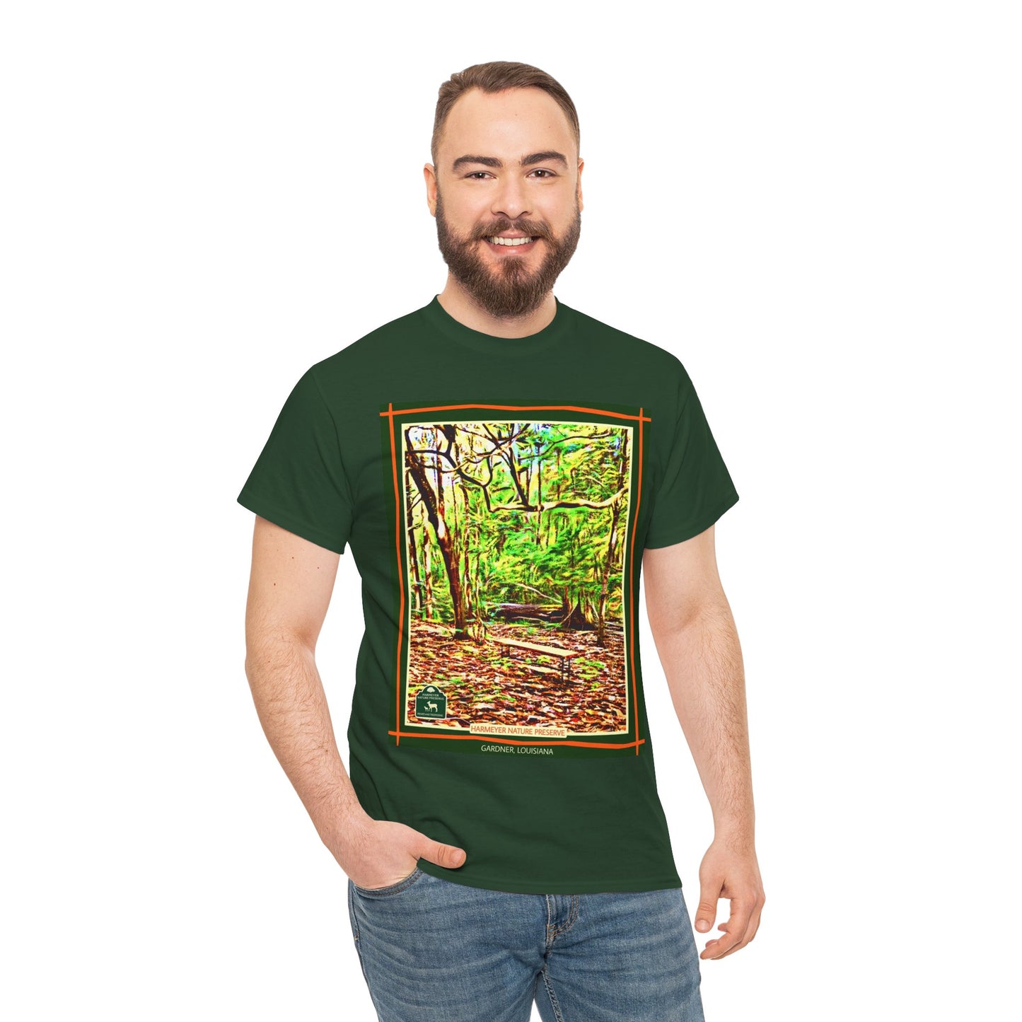 Harmeyer Nature Preserve Tee — Stylized Nature Park Graphic