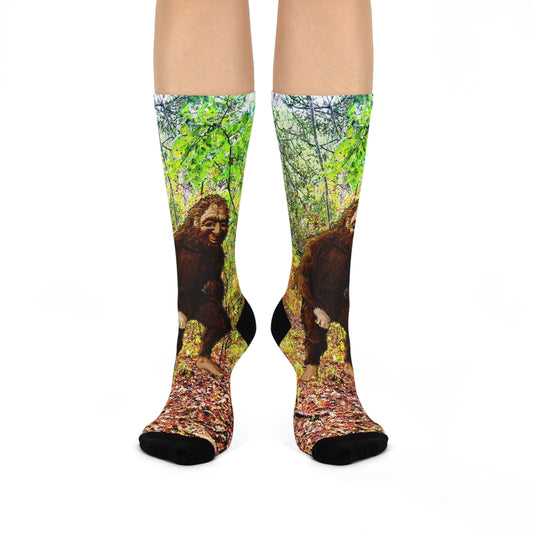 Bigfoot in Woods Crew Socks