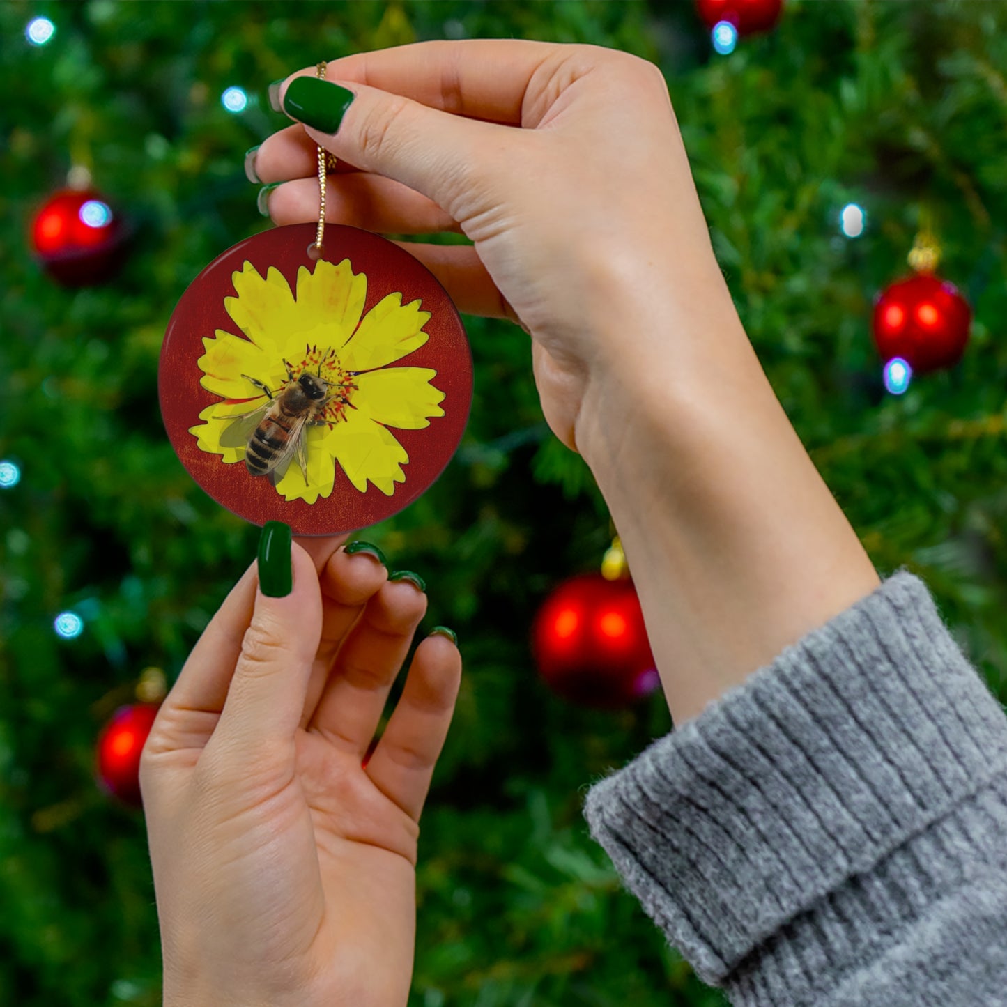 Bee Porcelain Ornament