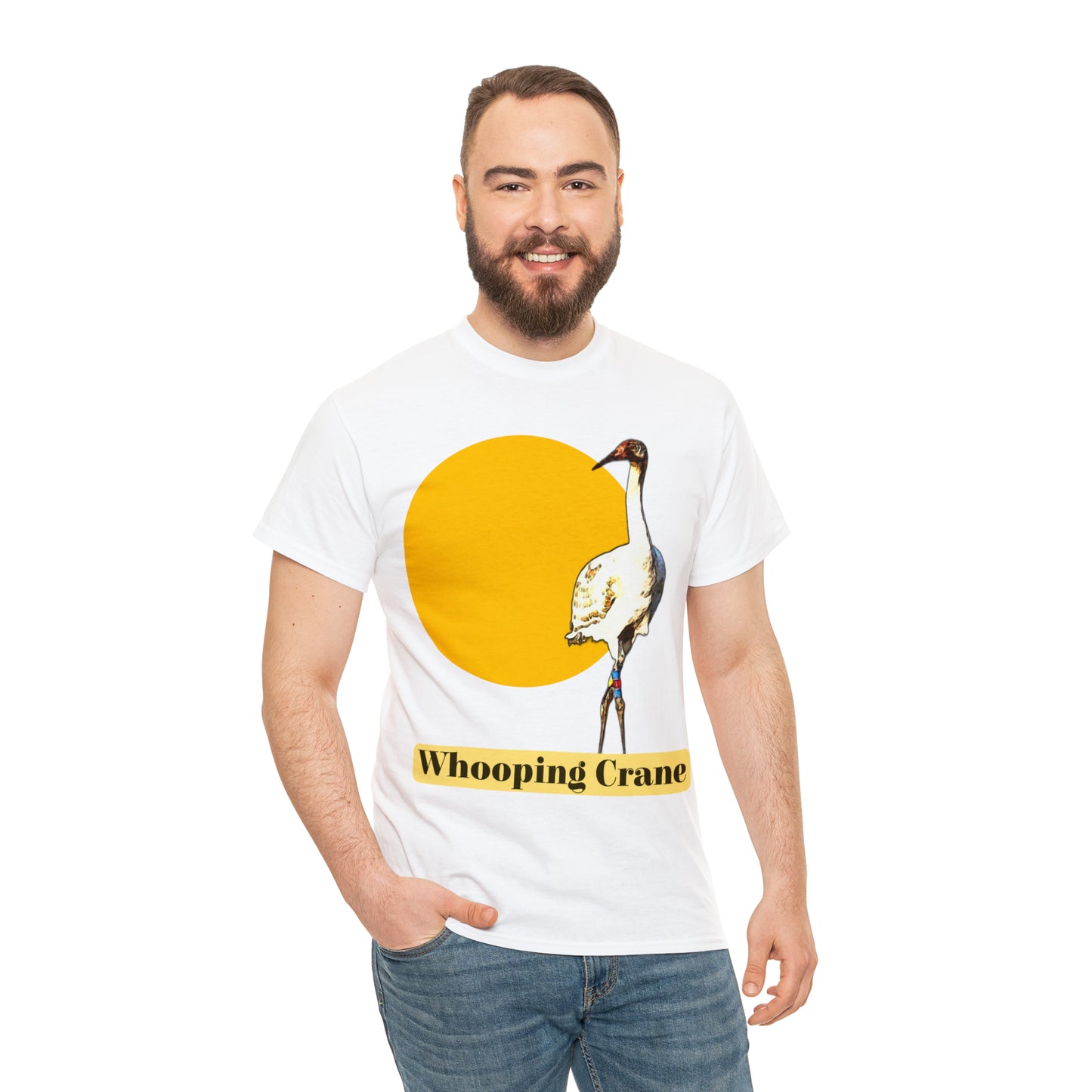 Whooping Crane Unisex Heavy Cotton Tee