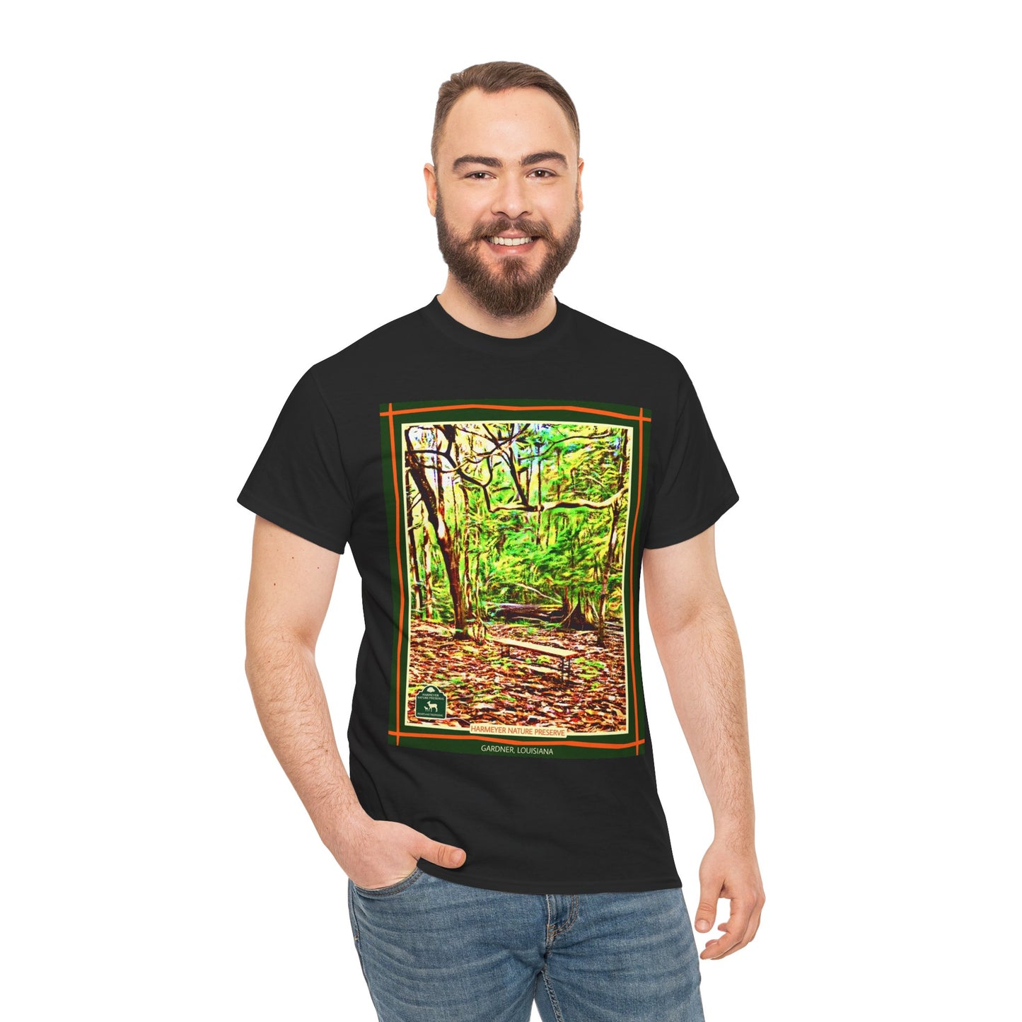 Harmeyer Nature Preserve Tee — Stylized Nature Park Graphic