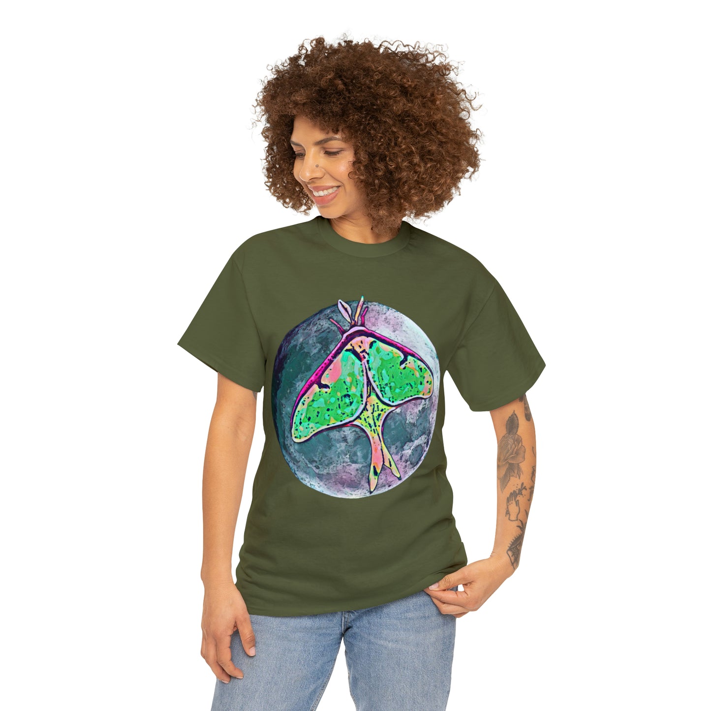 Luna Moth Unisex Heavy Cotton Tee