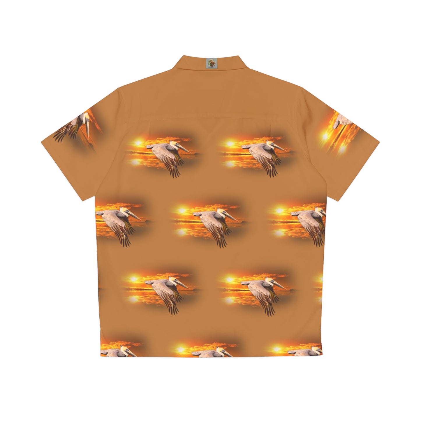 Men's Hawaiian Pelican Shirt in Brown