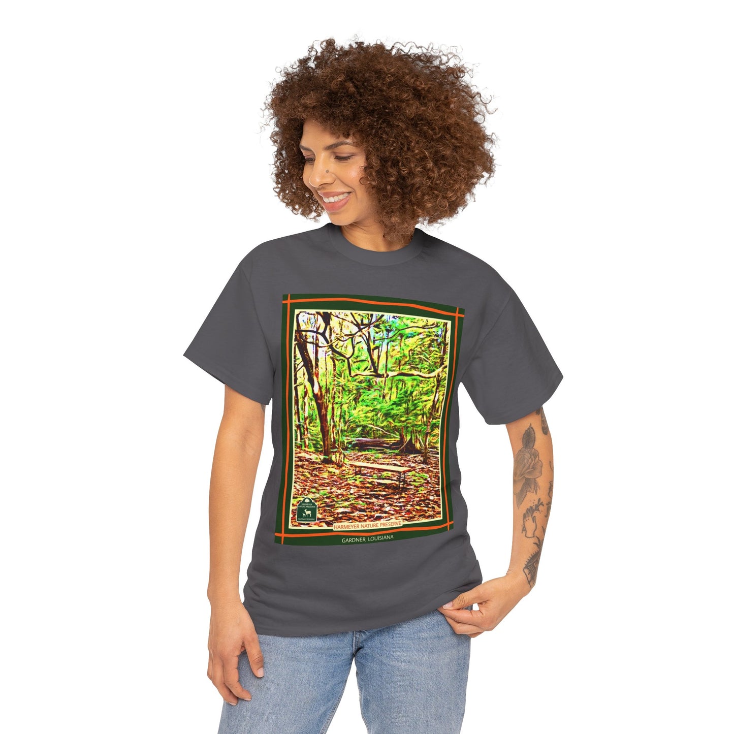 Harmeyer Nature Preserve Tee — Stylized Nature Park Graphic