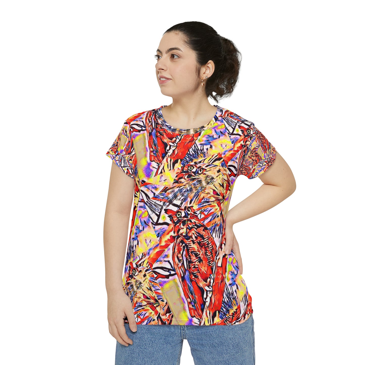 Women's KisatchieAbsurda Owl Short Sleeve Shirt