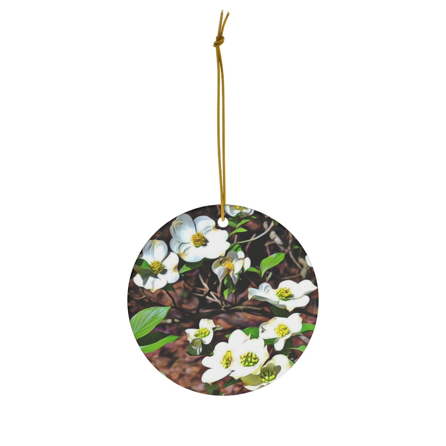 Porcelain Dogwoods Ornament