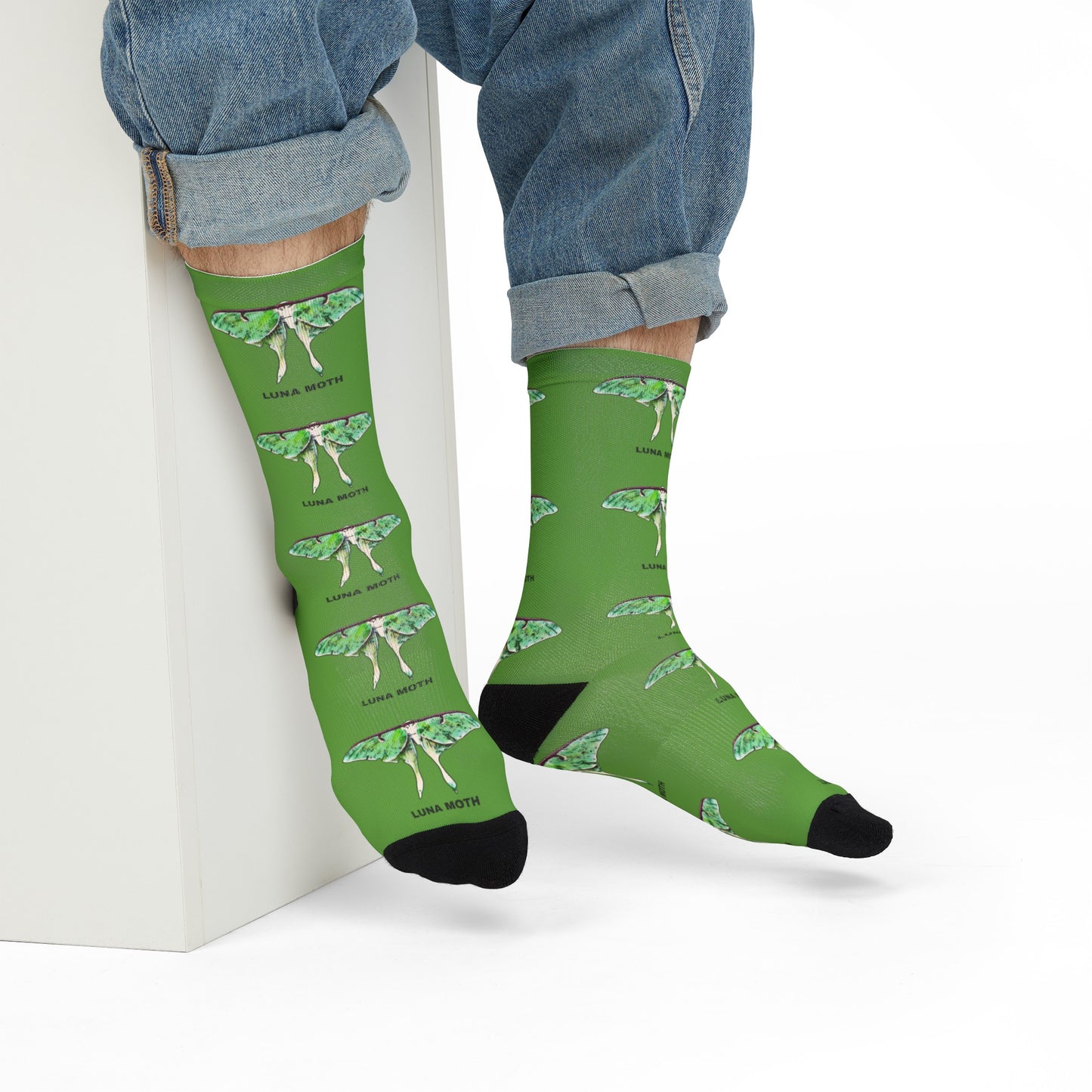 Luna Moth Crew Socks