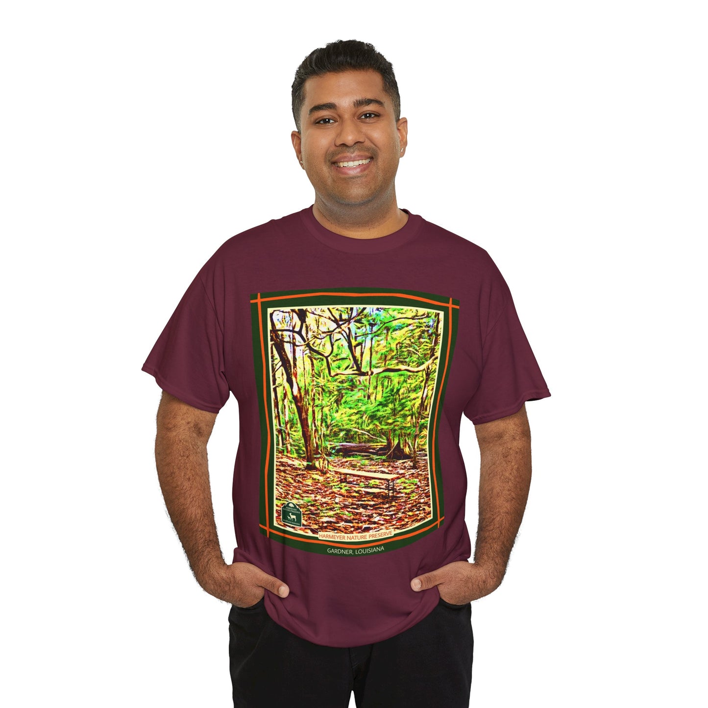 Harmeyer Nature Preserve Tee — Stylized Nature Park Graphic