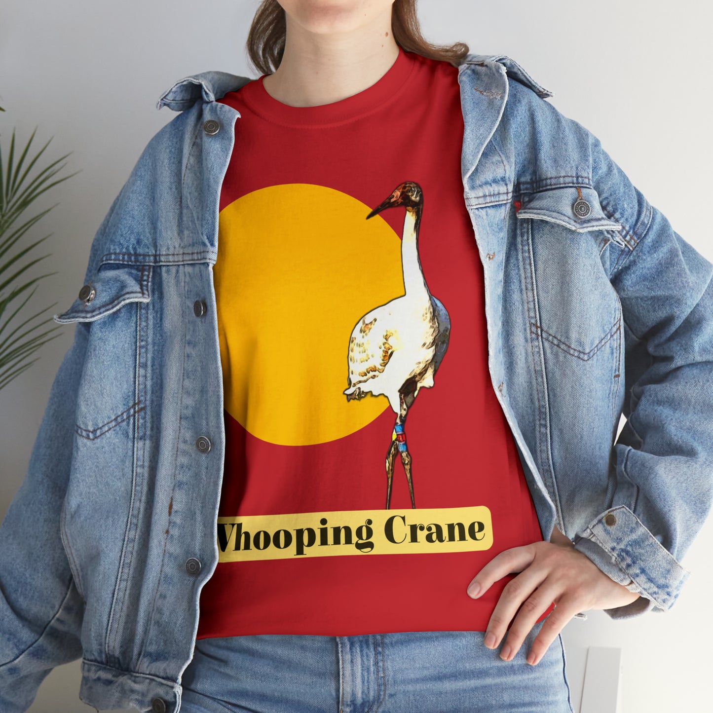 Whooping Crane Unisex Heavy Cotton Tee