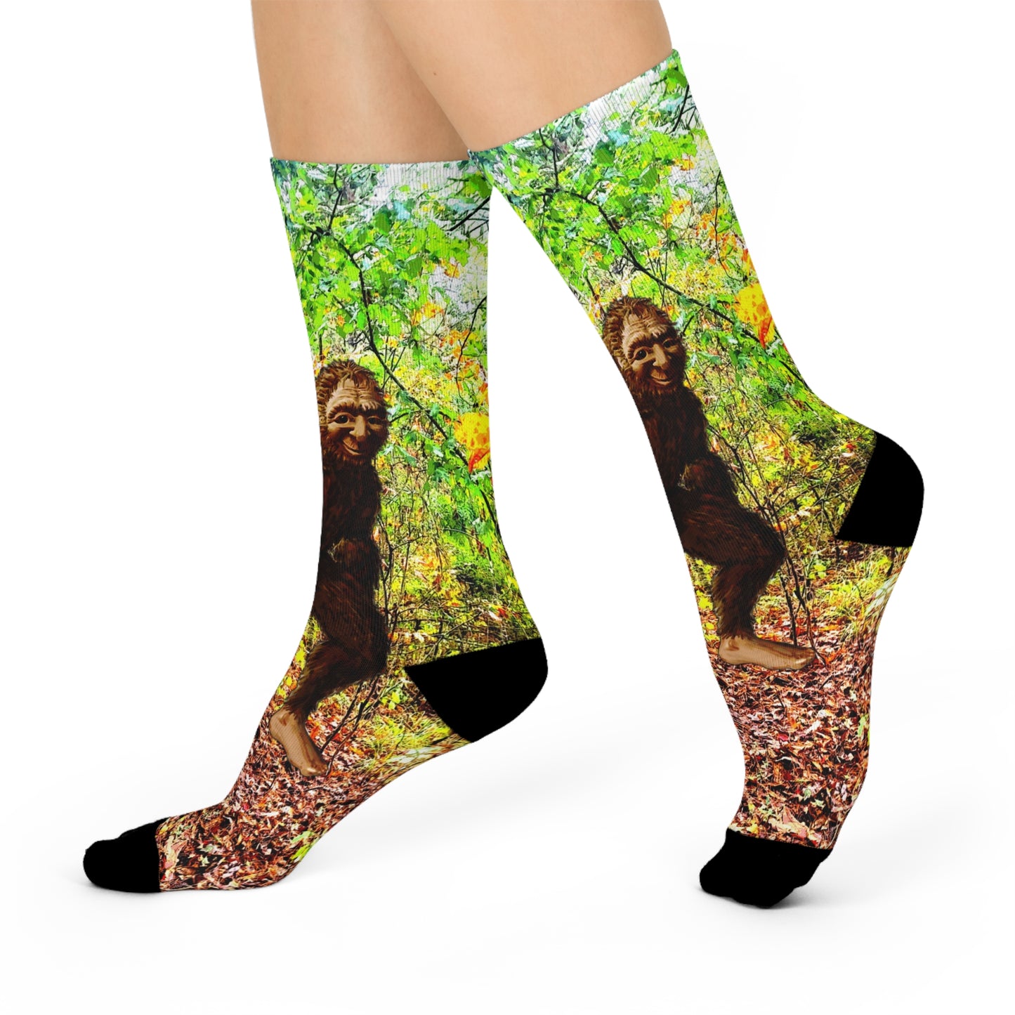 Bigfoot in Woods Crew Socks