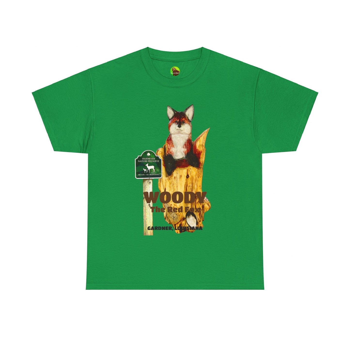 Woody the Red Fox Unisex Hvy Cotton Tee