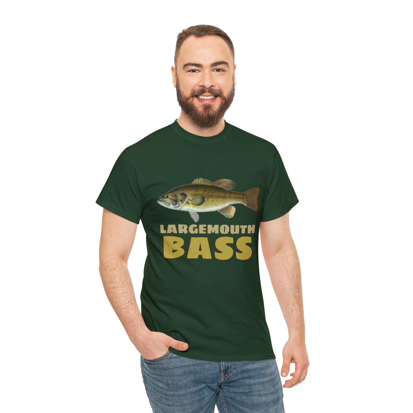 Largemouth Bass Unisex Heavy Cotton Tee