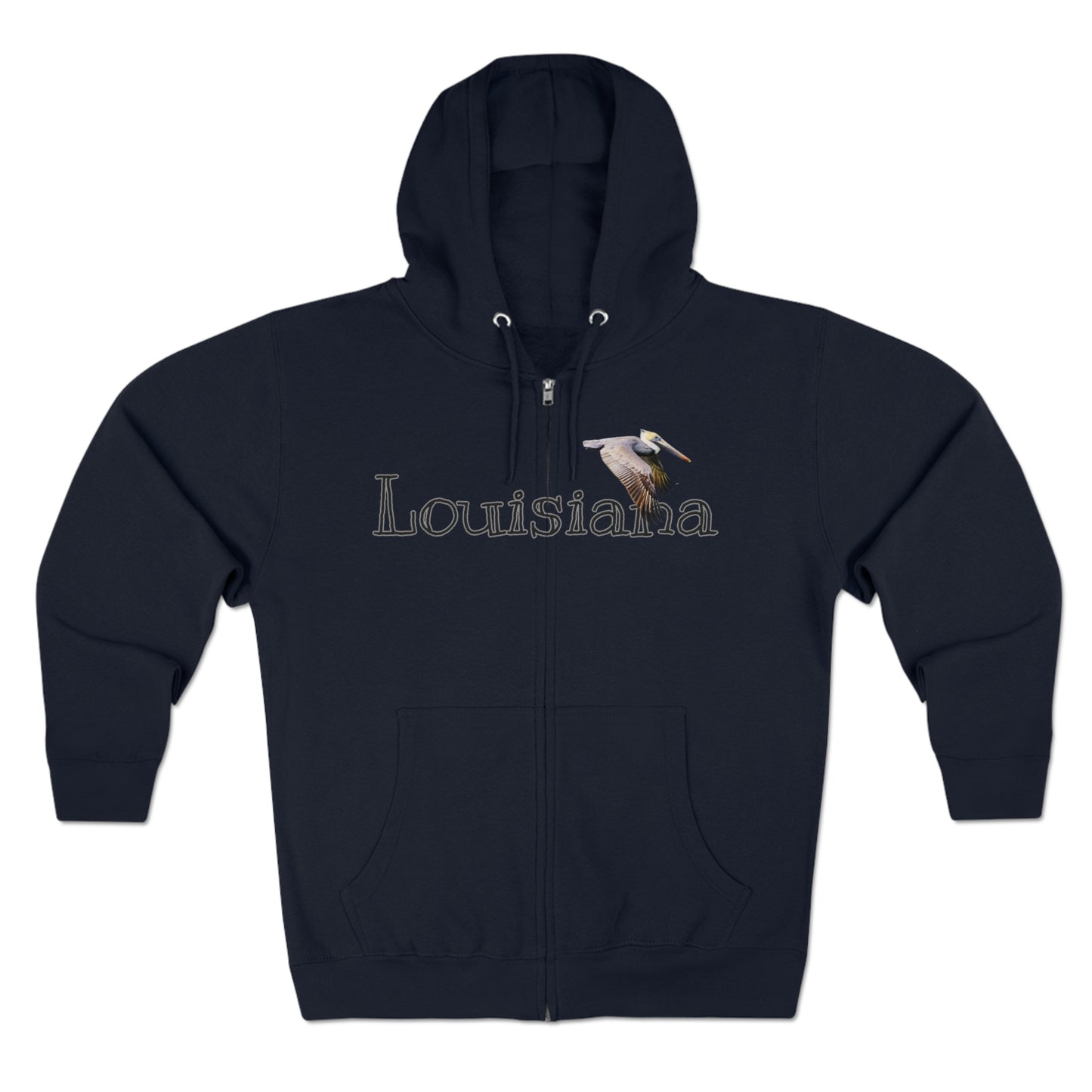 Unisex Premium Louisiana Full-Zip Hoodie