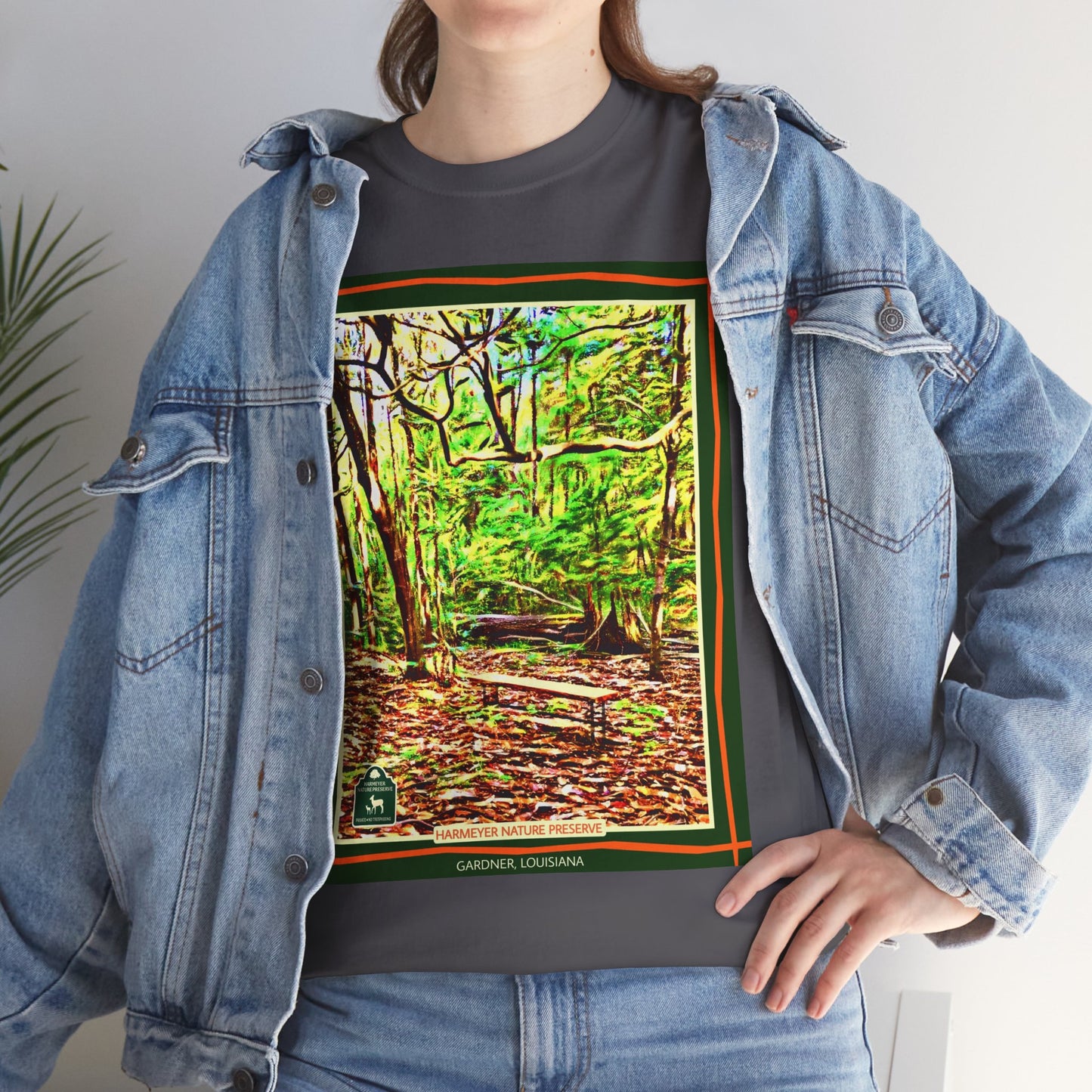 Harmeyer Nature Preserve Tee — Stylized Nature Park Graphic