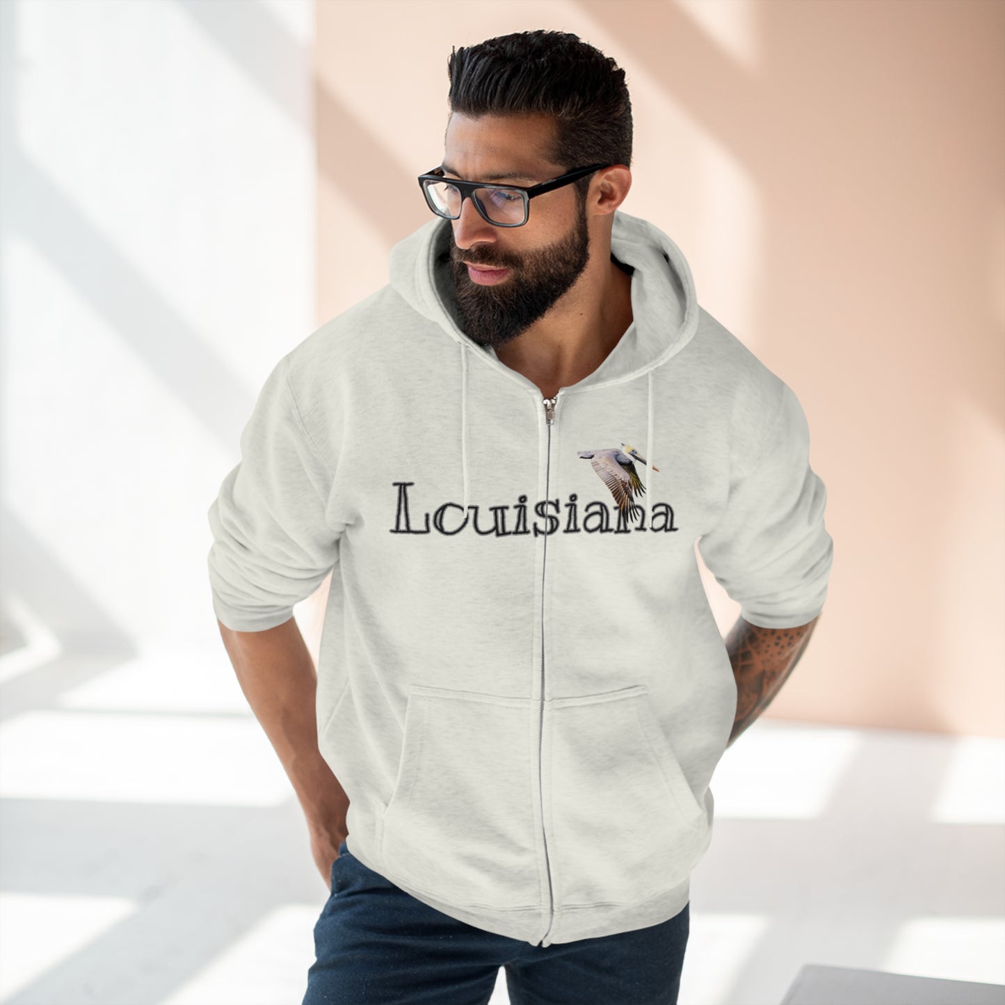 Unisex Premium Louisiana Full-Zip Hoodie