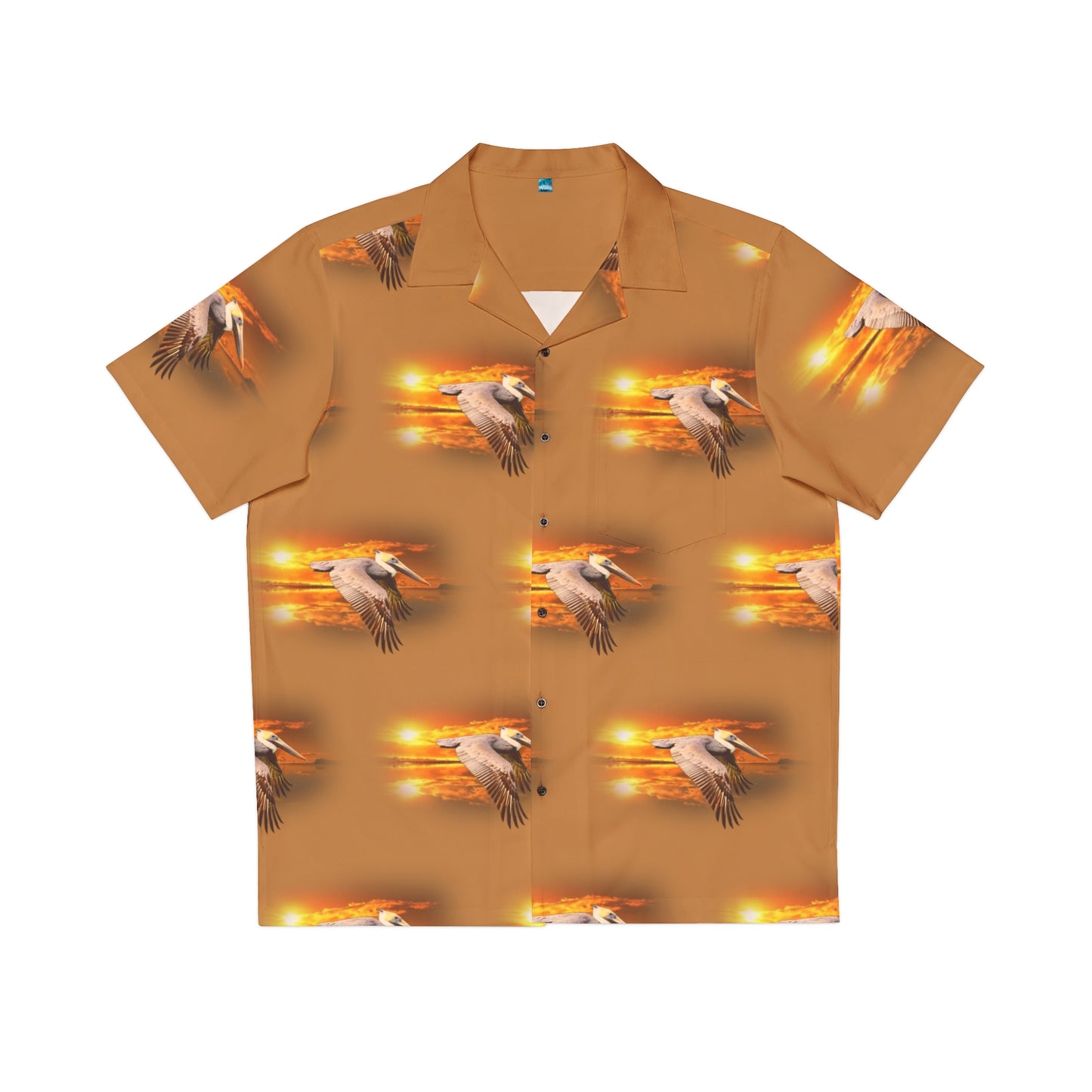 Men's Hawaiian Pelican Shirt in Brown